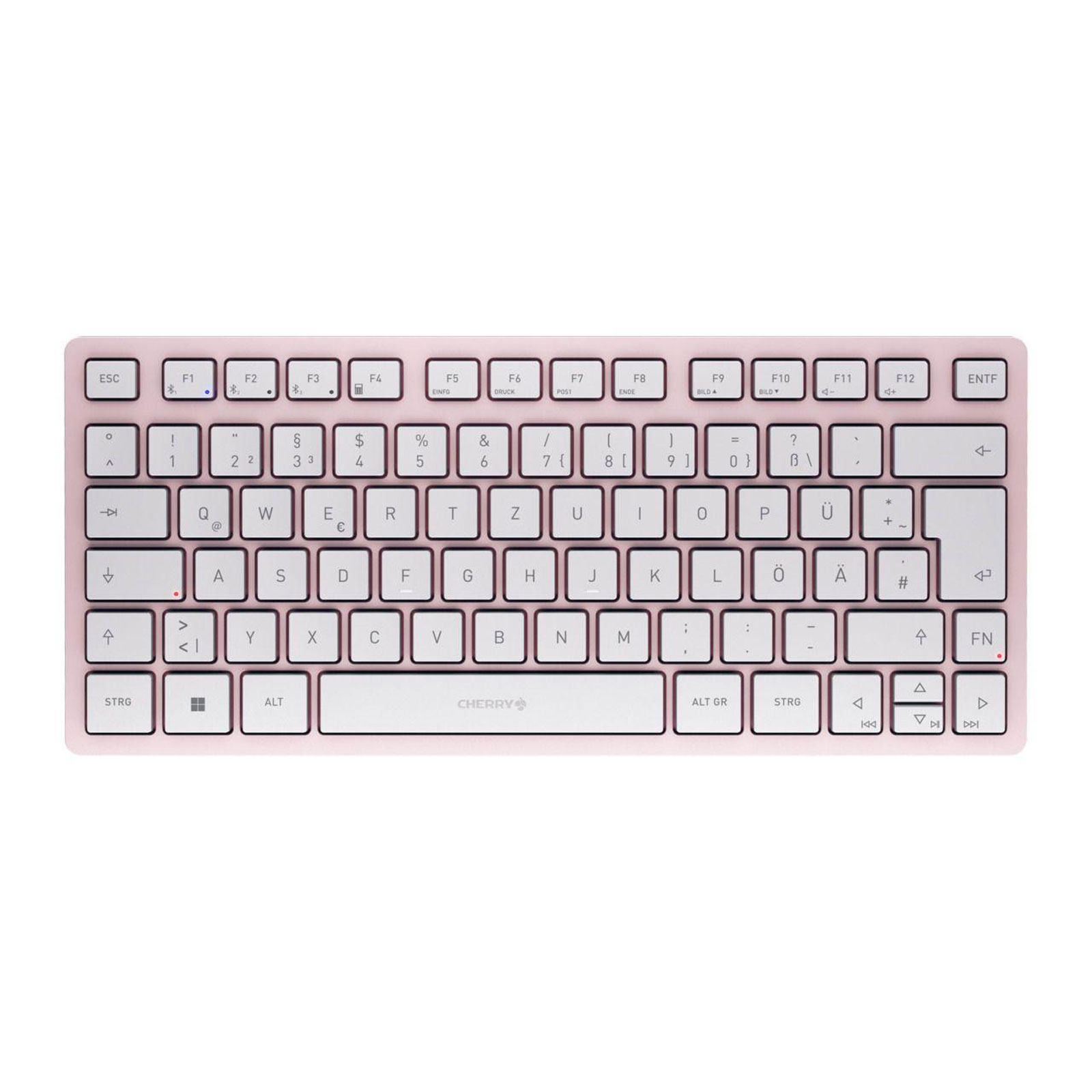 CHERRY KW 7100 MINI BT Tastatur, Milk White (Bluetooth, DE-Layout, SX-Schalter)