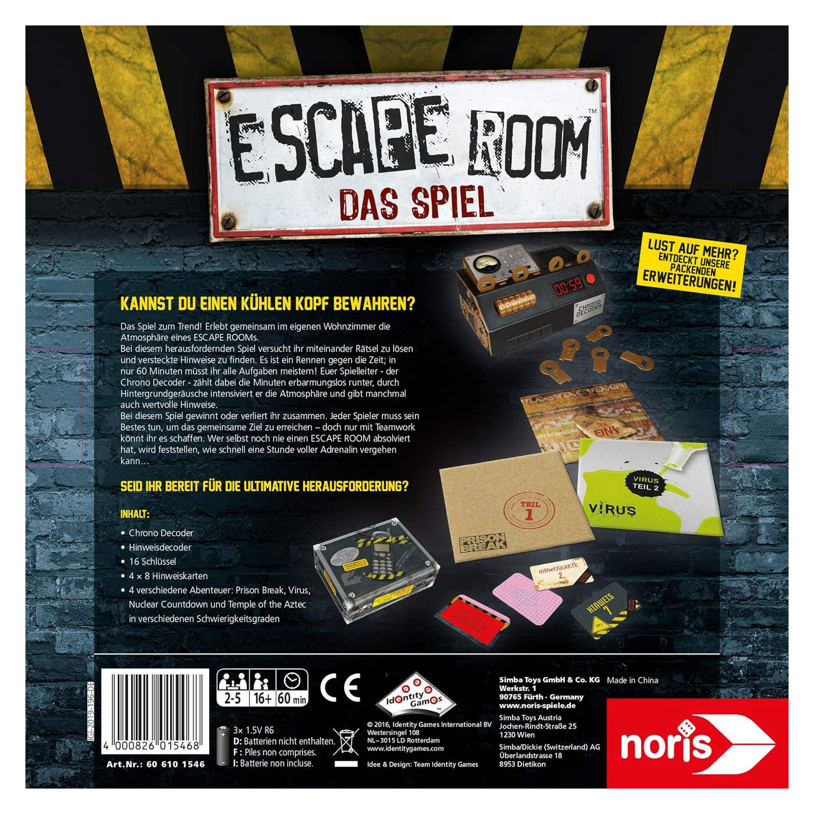 Noris 606101546 - Escape Room (Grundspiel)
