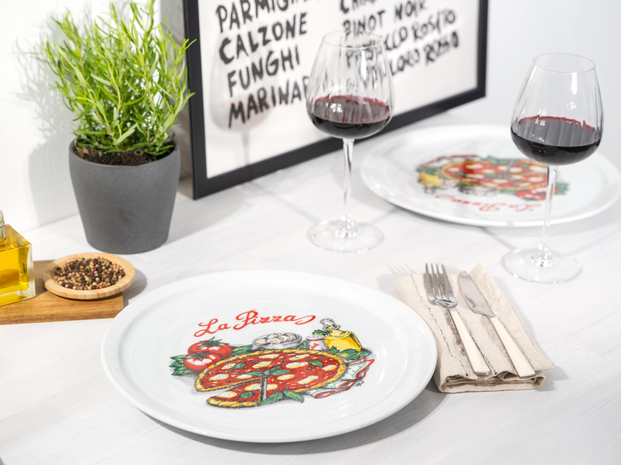 Creatable 24440 Pizzateller Serie Milano-La Pizza 4-tlg. 4 Personen