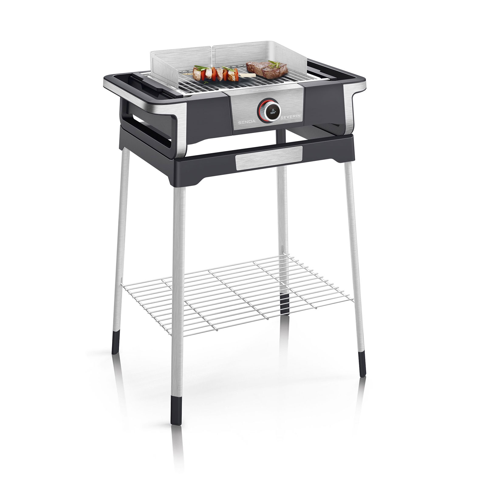 Severin PG 8118 Senoa DigitalBoost S Standgrill schwarz / silber