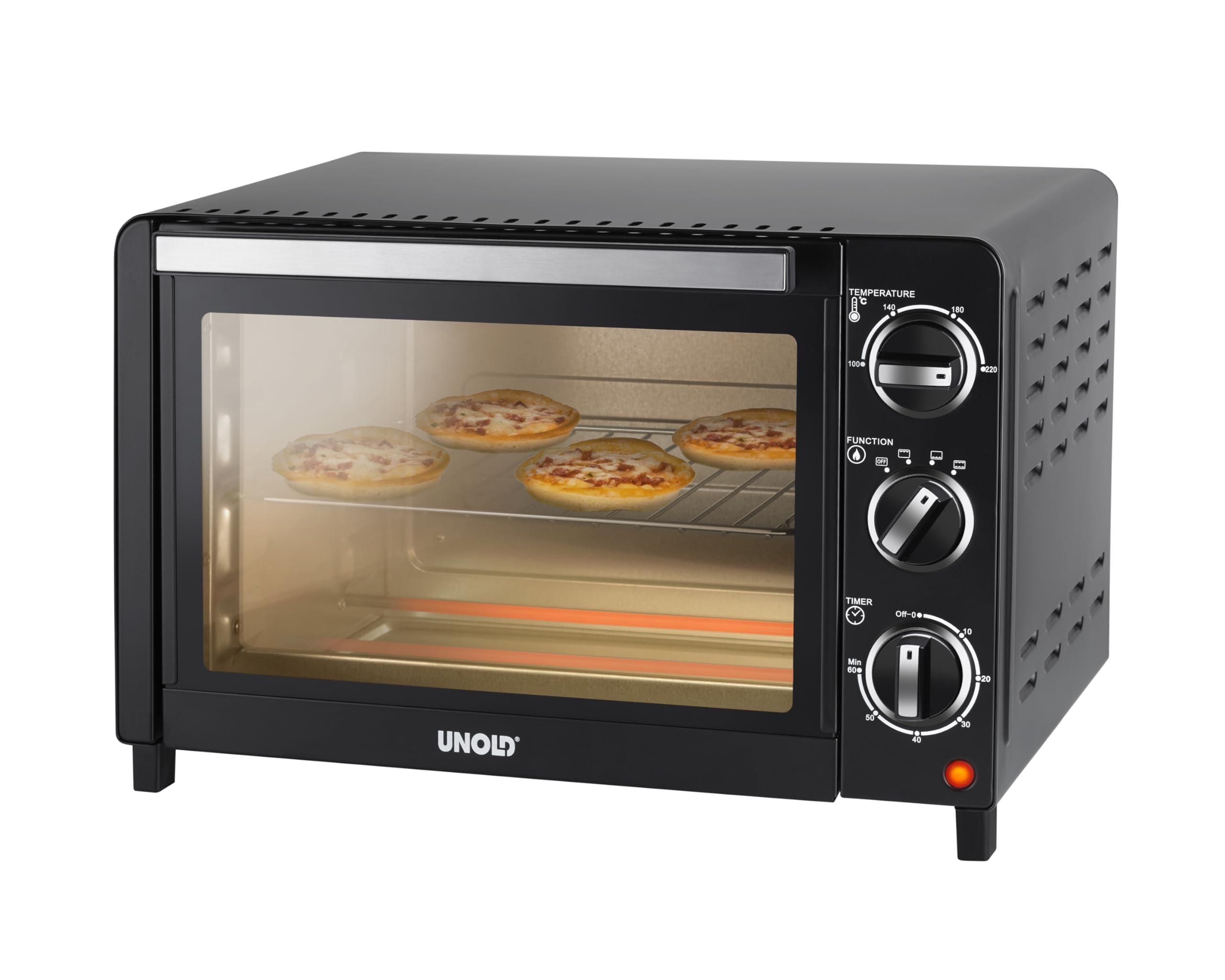 UNOLD 68875 Ofen Allround - Schwarz, 1.200 W