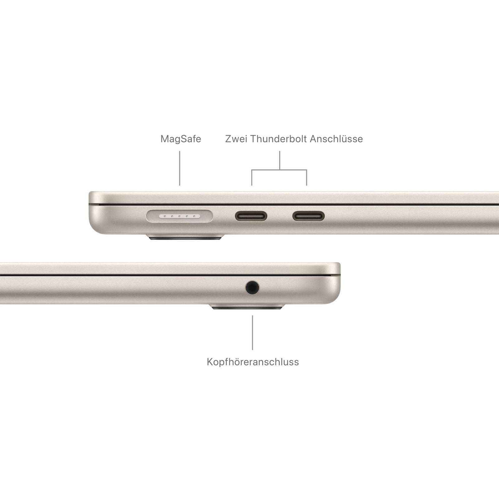 Apple MacBook Air, 15 Zoll, 2024, Polarstern, M3, 8-Core CPU, 10-Core GPU, 8 GB, 256 GB SSD