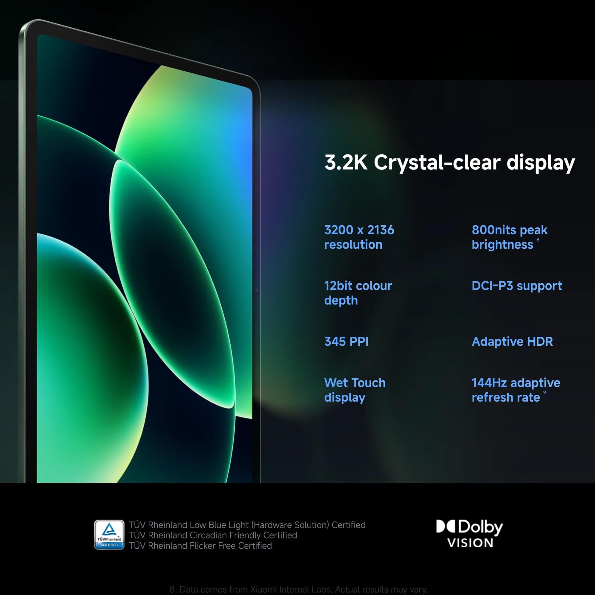 Xiaomi Pad 8, 8GB + 128GB, Grau Tablet