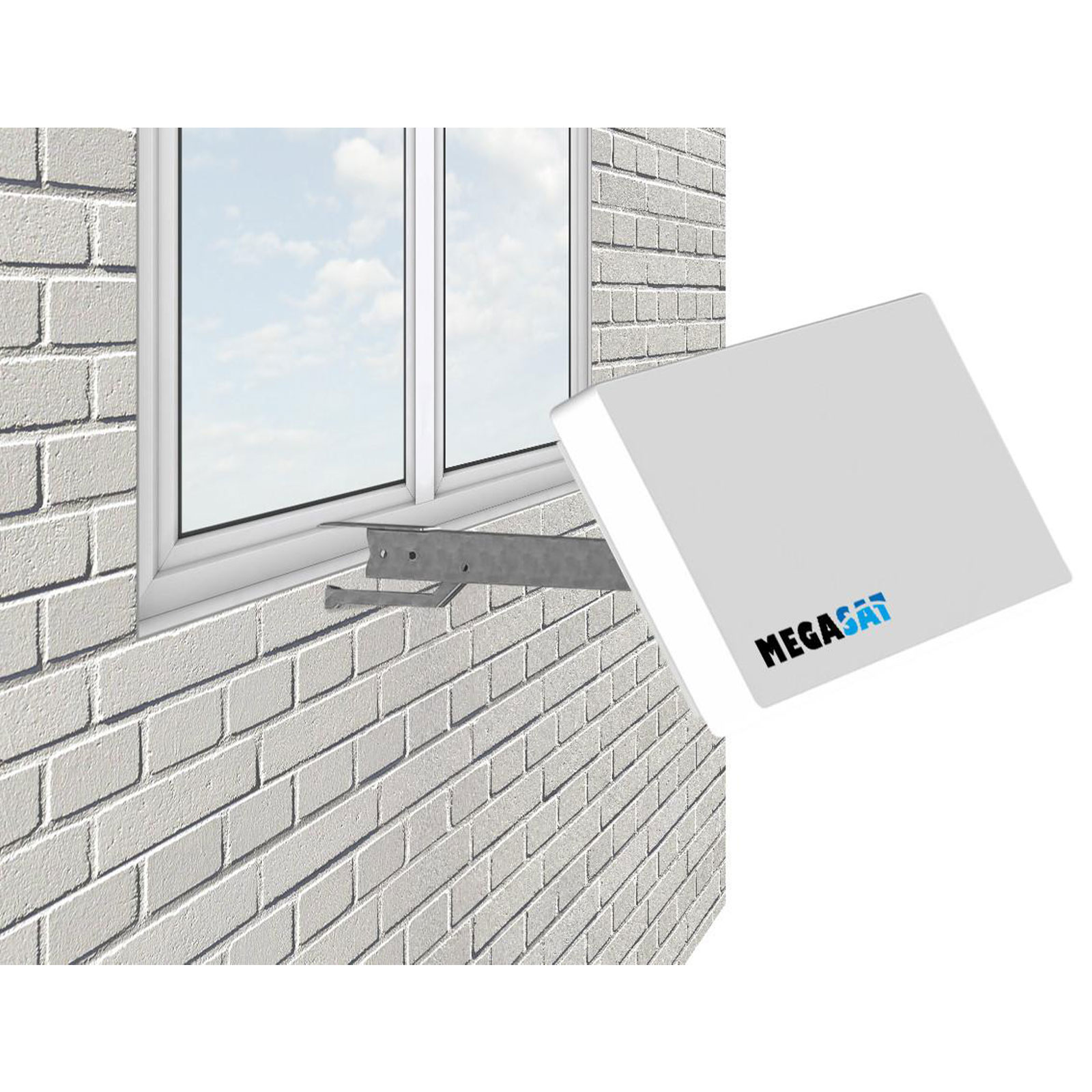 MEGASAT D4 Profi-Line Flachantenne (Flachantenne, Quad-LNB)