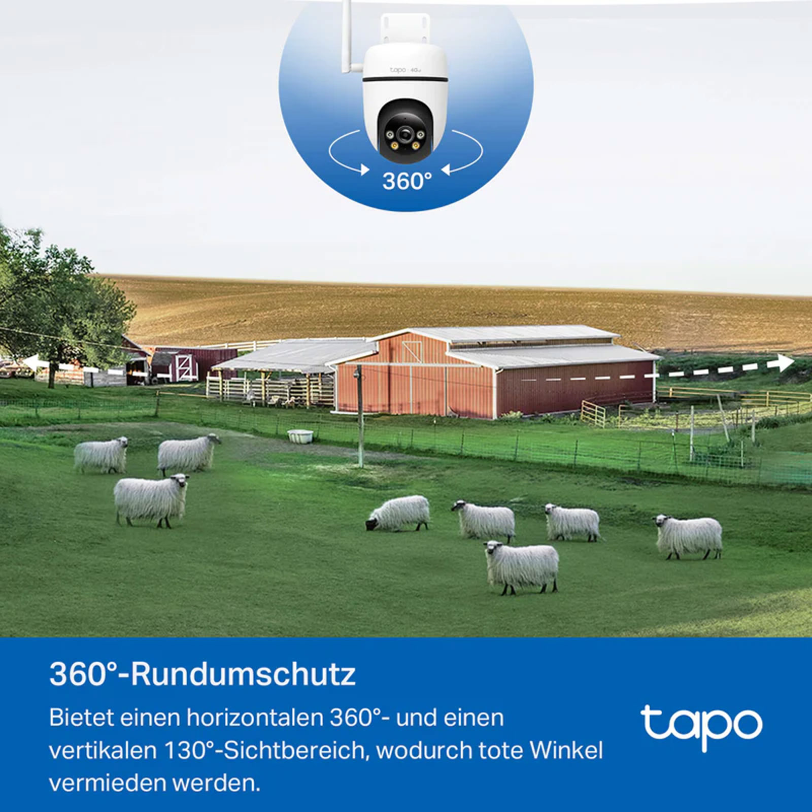 Tapo C501GW 360° Überwachungskamera, Weiß