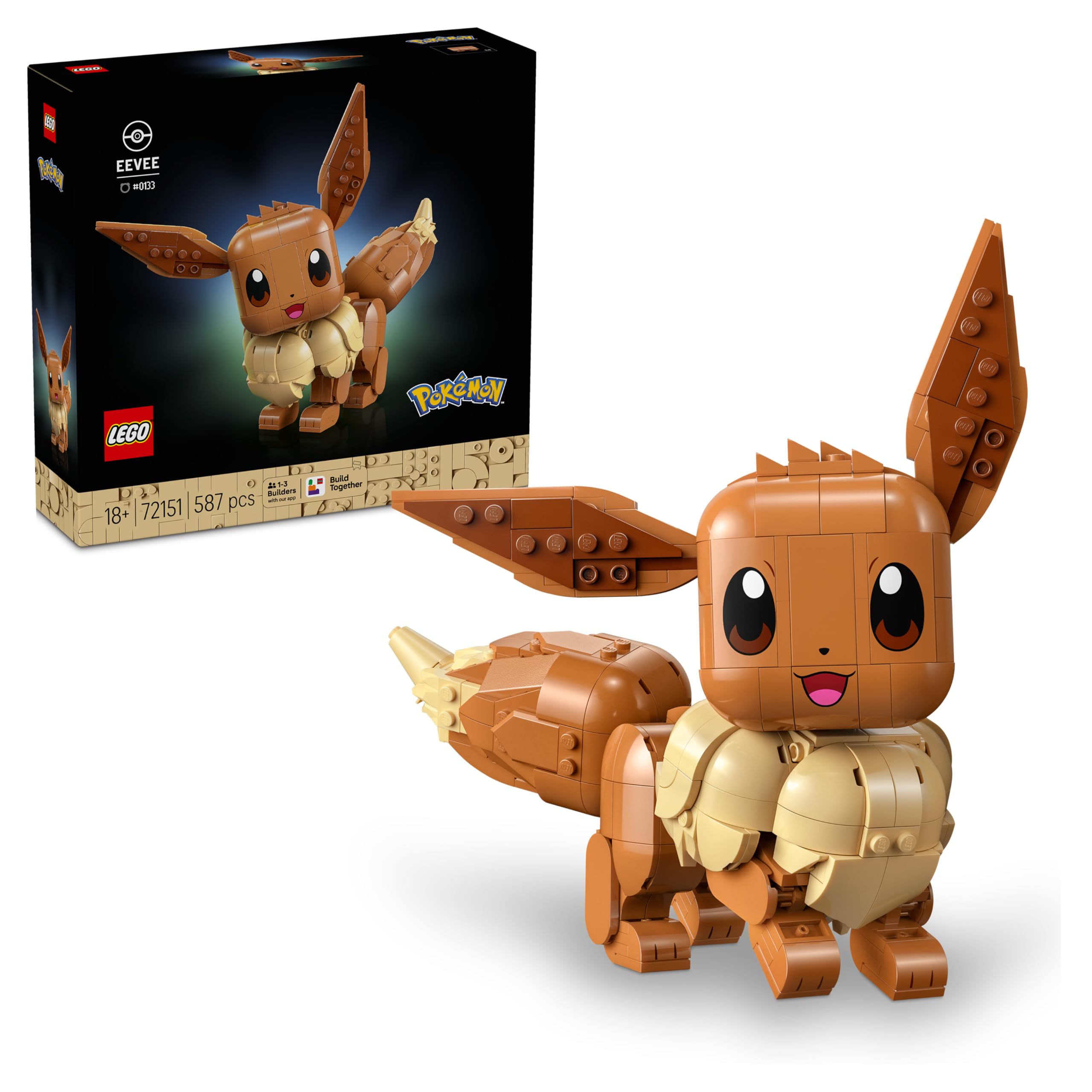LEGO Pokémon Evoli Figur - Bauset für Erwachsene, 72151