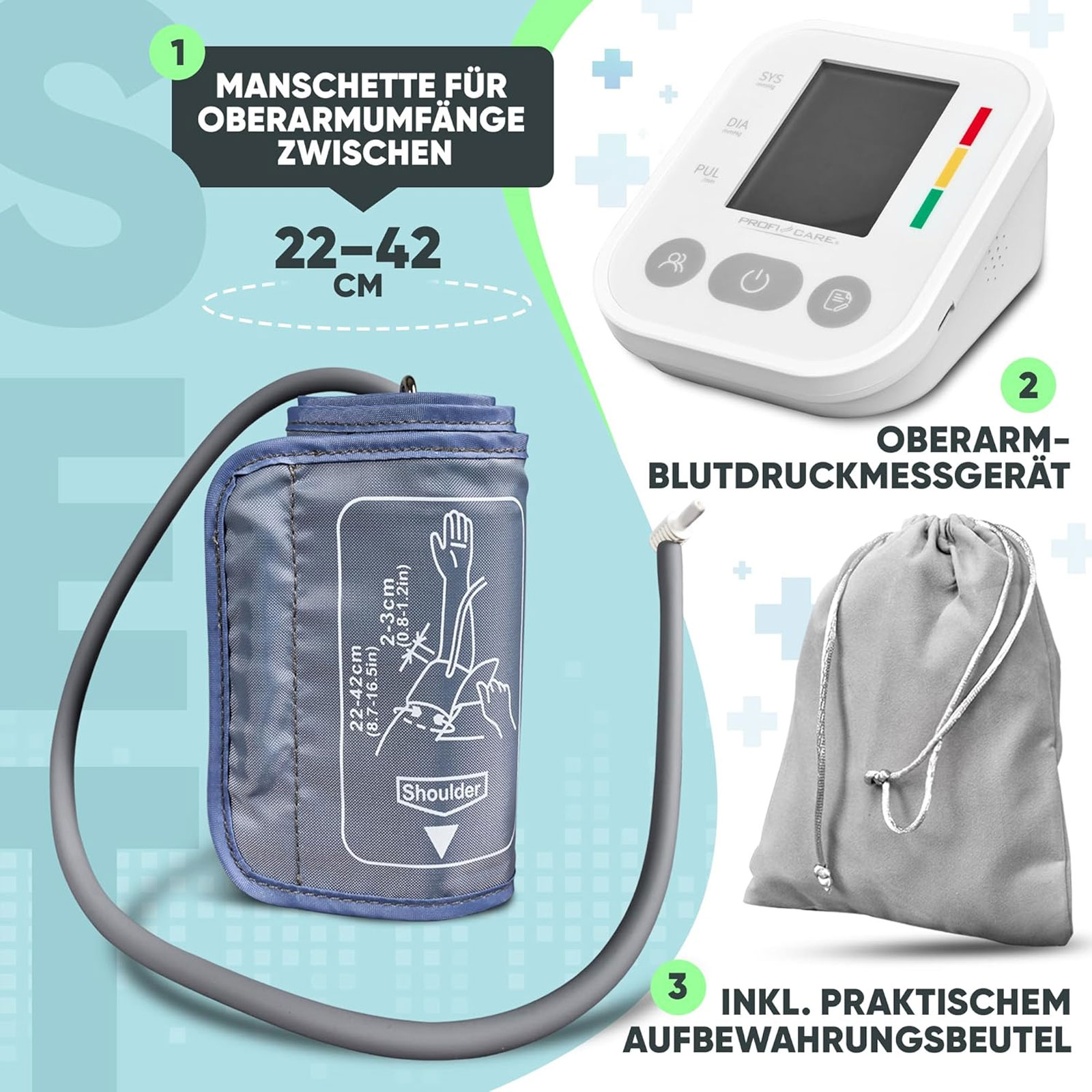 PROFI CARE PC-BMG 3121 Oberarm-Blutdruckmessgerät PROFI CARE PC-BMG 3121 Oberarm-Blutdruckmessgerät