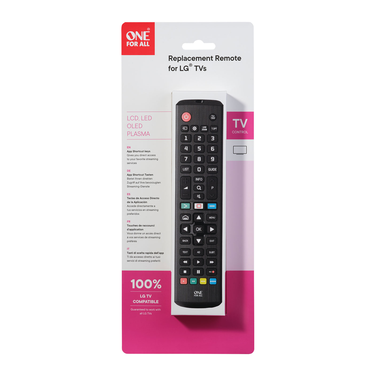 One for All  URC4911 FB LG 2.0 Fernbedienung One for All  URC4911 FB LG 2.0 Fernbedienung