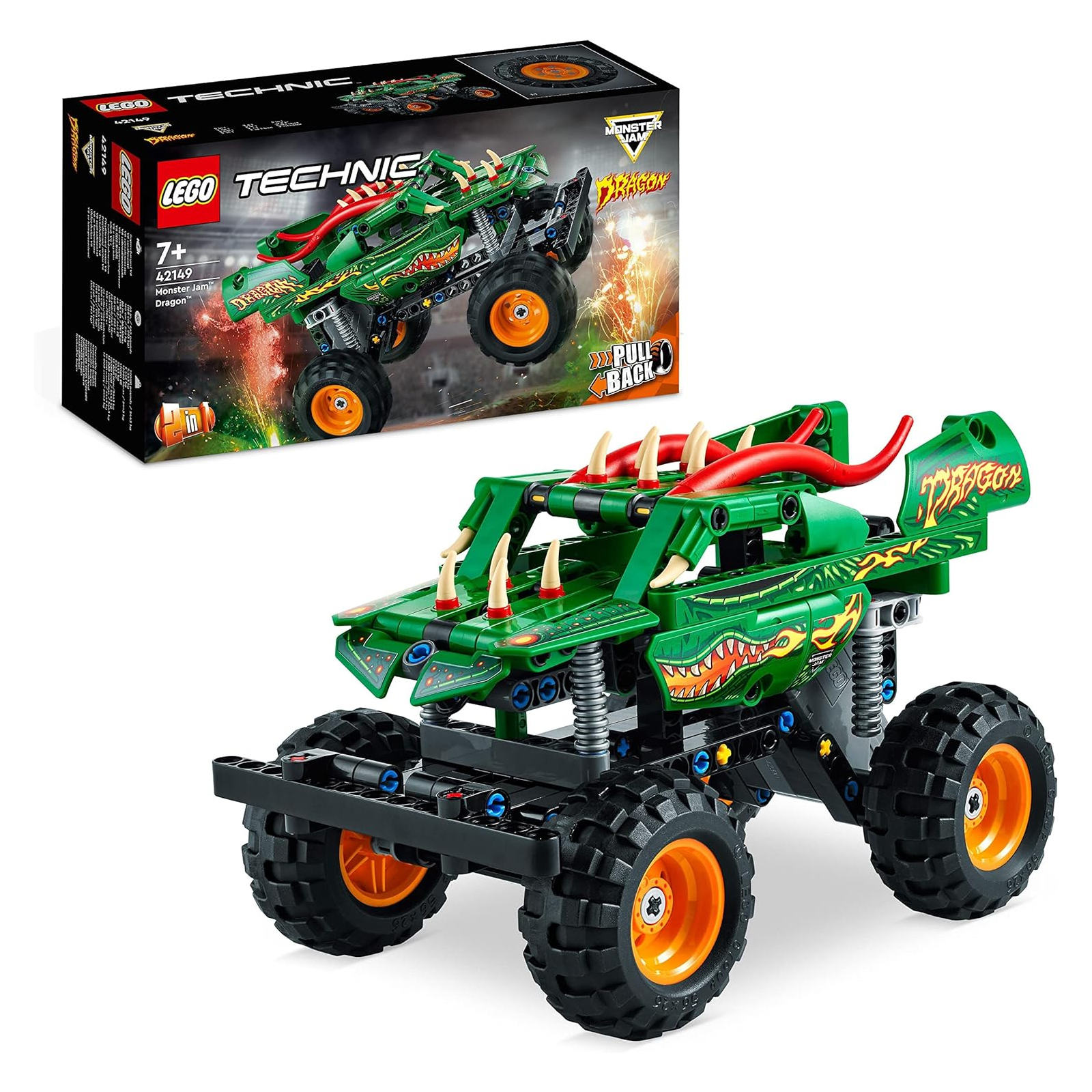 LEGO Technic Monster Jam Dragon, Monster Truck-Spielzeug für Jungen und Mädchen