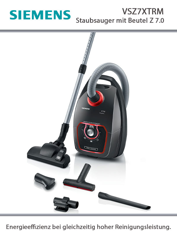 SIEMENS Z7.0 VSZ7XTRM Staubsauger mit Beutel  750 W