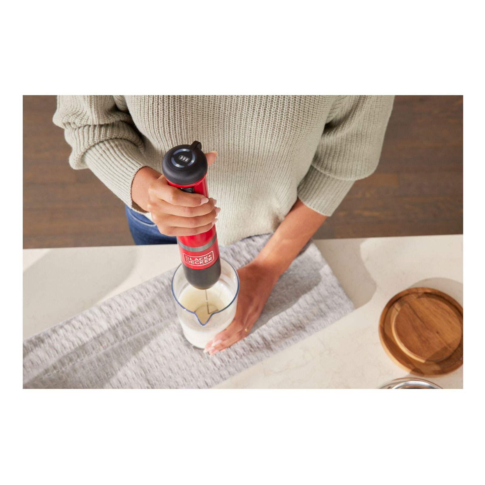 Black + Decker Stabmixer-Set BCKM1016KSR 6er-Set Kitchen Wand™ kabellos