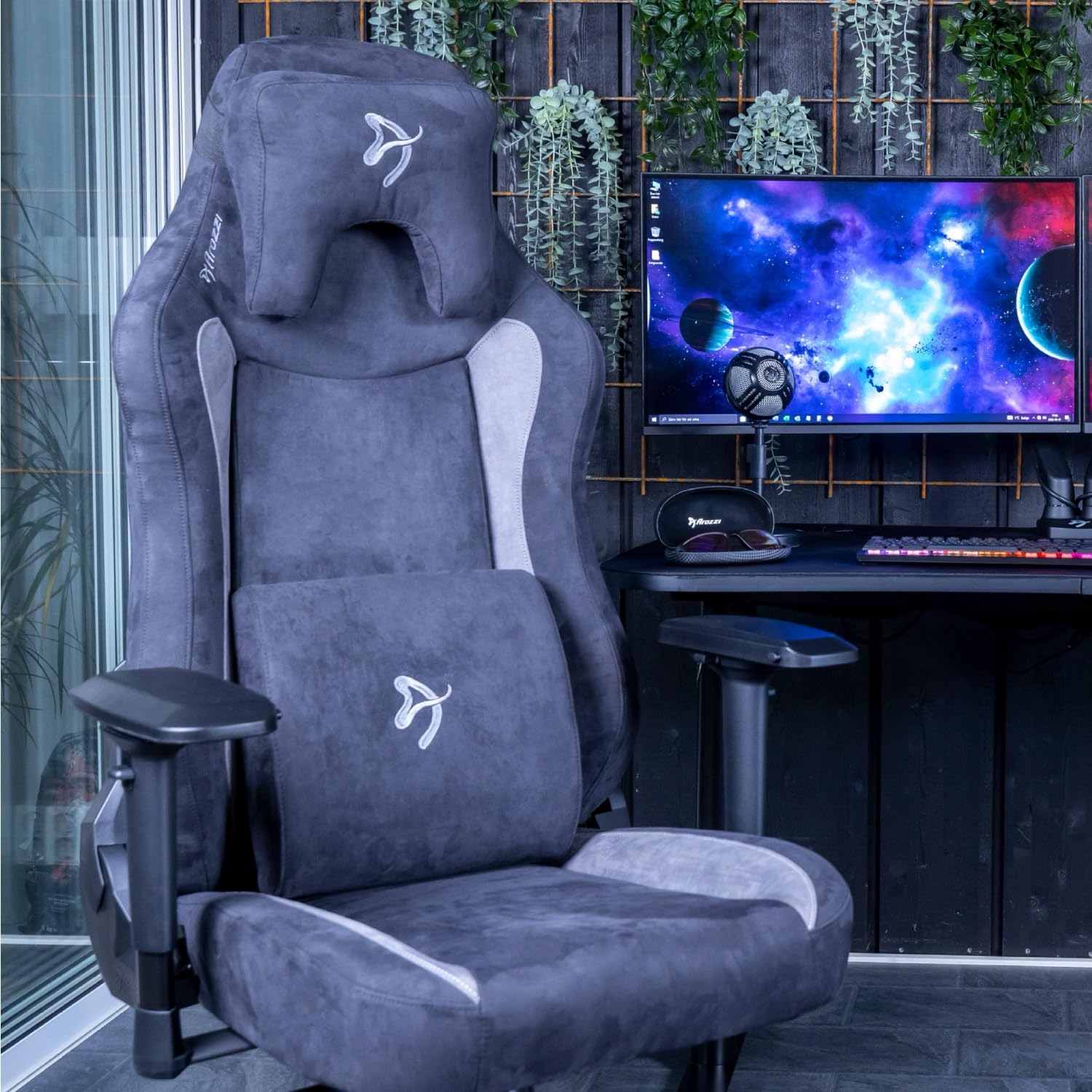 Arozzi Vernazza Supersoft Gaming-Stuhl, Black/Grey