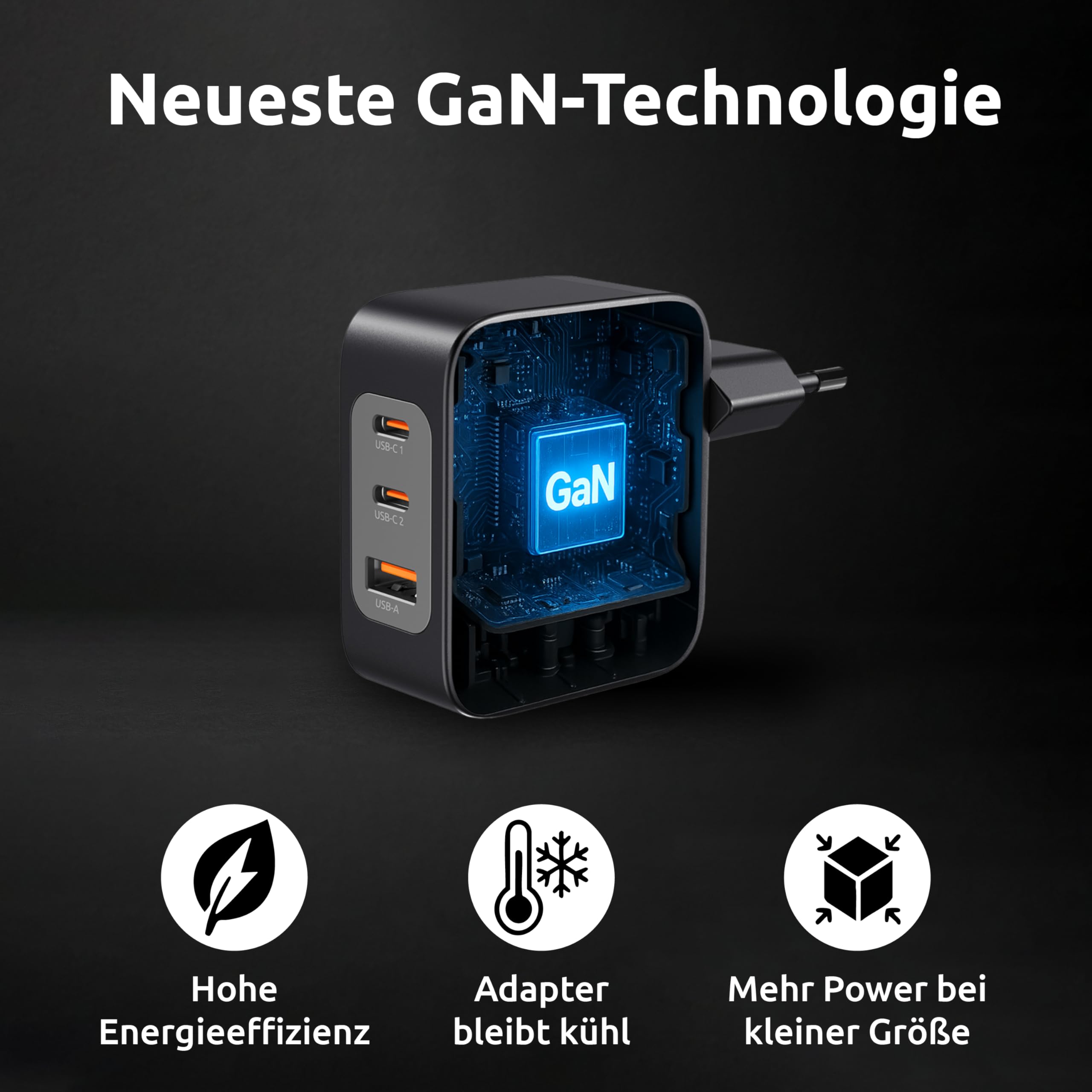 Intenso Power Adapter W100ACC GaN + C520C Kabel