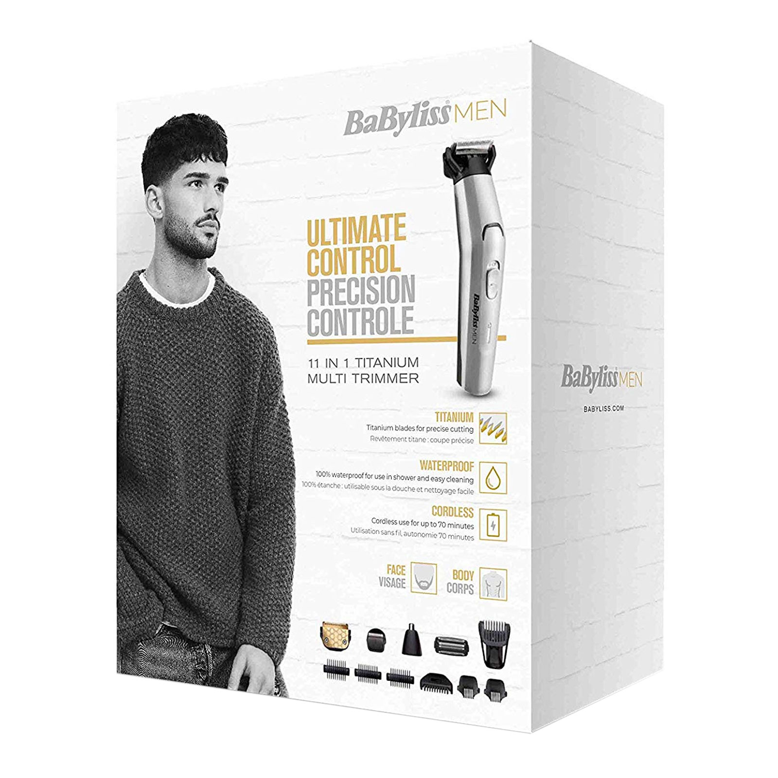 Babyliss MT861E Multi-Grooming-Kit 11-in-1 Waterproof Titanium Multi Trimmer Kit