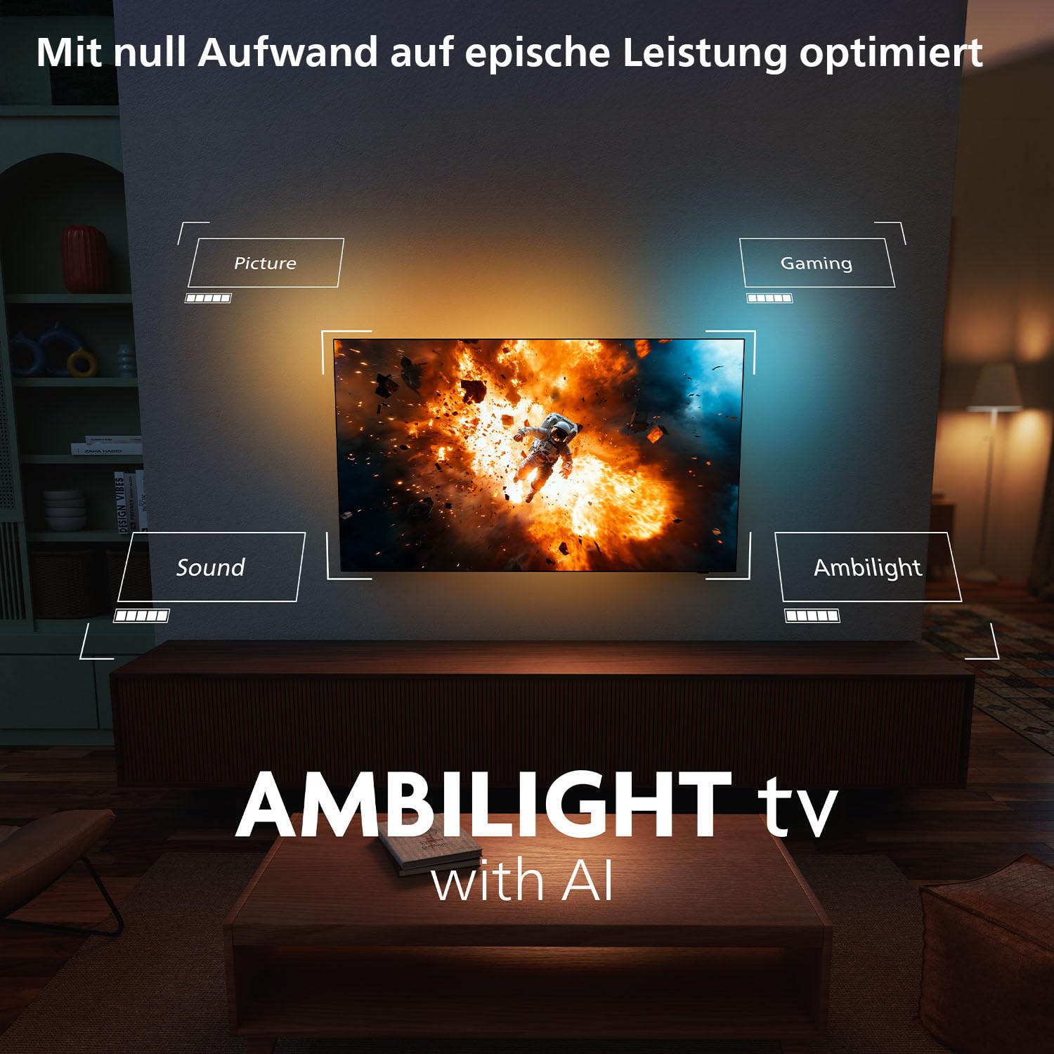 Philips Ambilight 55OLED760 4K OLED Smart TV - 55 Zoll Display