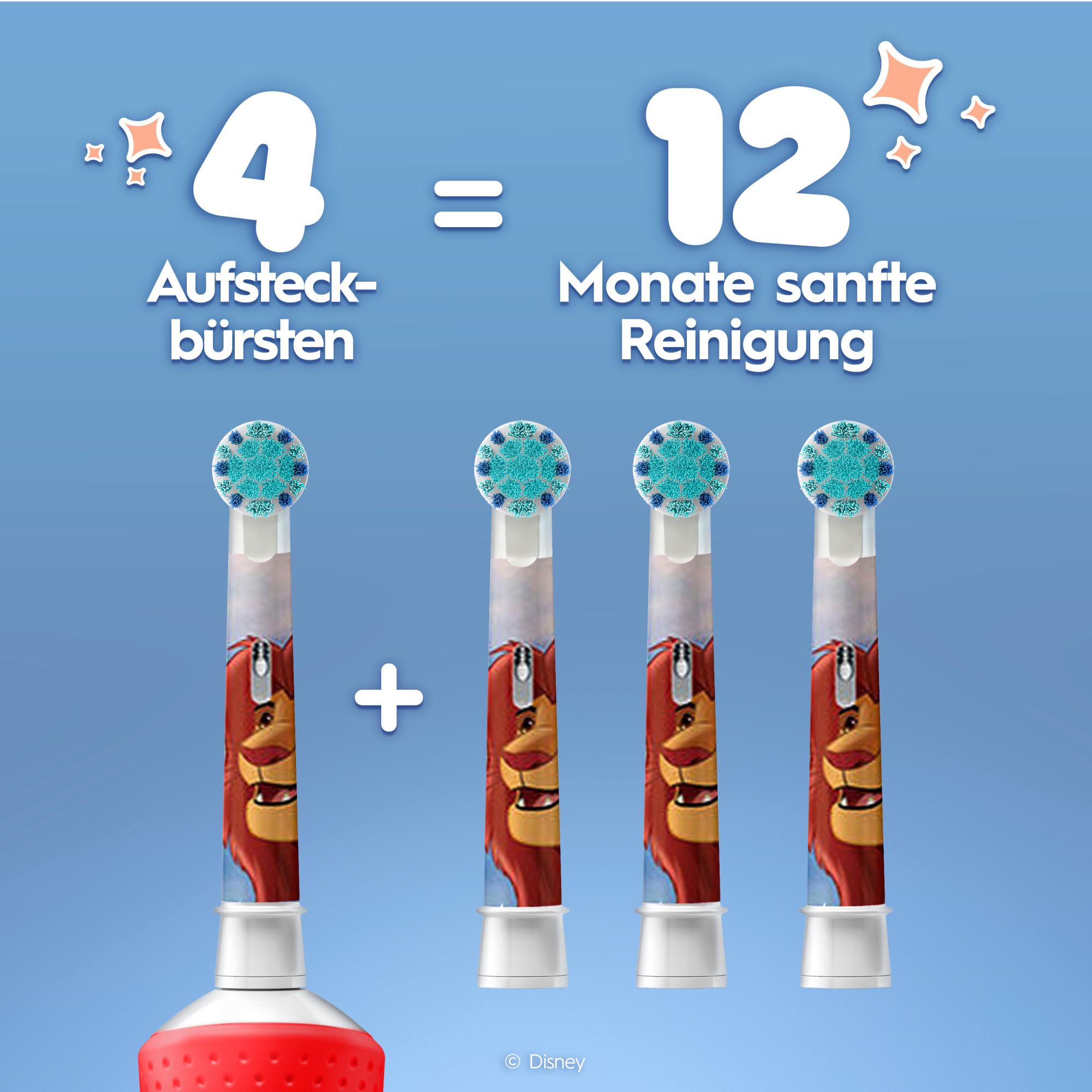 Oral-B Pro Kids 3+ König der Löwen, ab 3 Jahren, 4 Stück Aufsteckbürsten