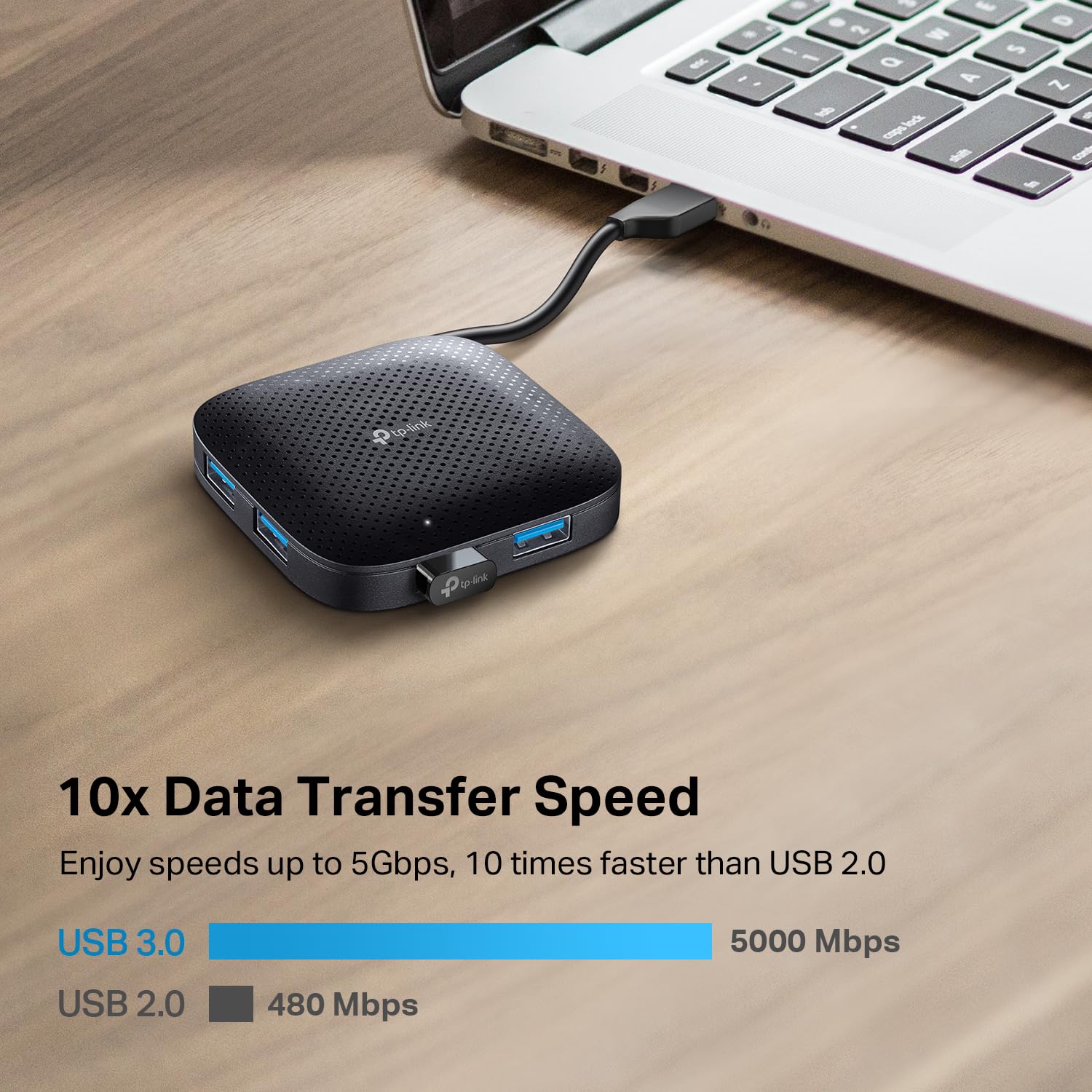 TP-Link UH400 V3 4-Port-USB3-Hub, Schwarz