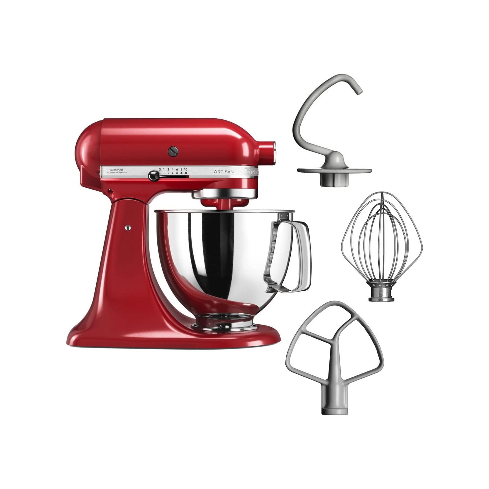 KitchenAid 5KSM125EER BUNDLEGOURMETER Küchenmaschine 4,8L
