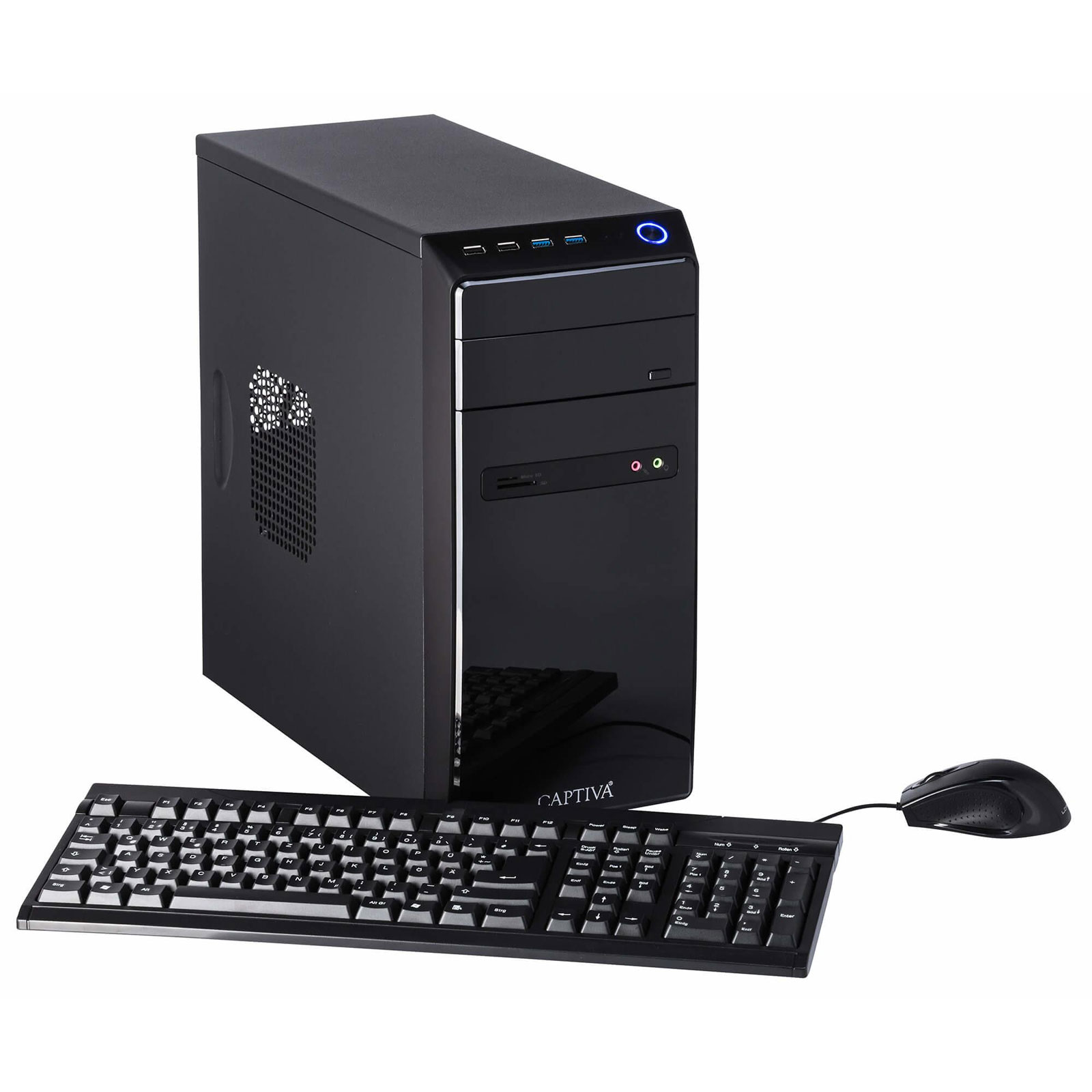 Captiva Power B5A 21V4, AMD Ryzen 5 5600G, 16GB, 1TB SSD Desktop-PC (AMD Radeon Grafik, DVD-RW Multibrenner, Windows 11, inkl. Tastatur und Maus, Business-PC)