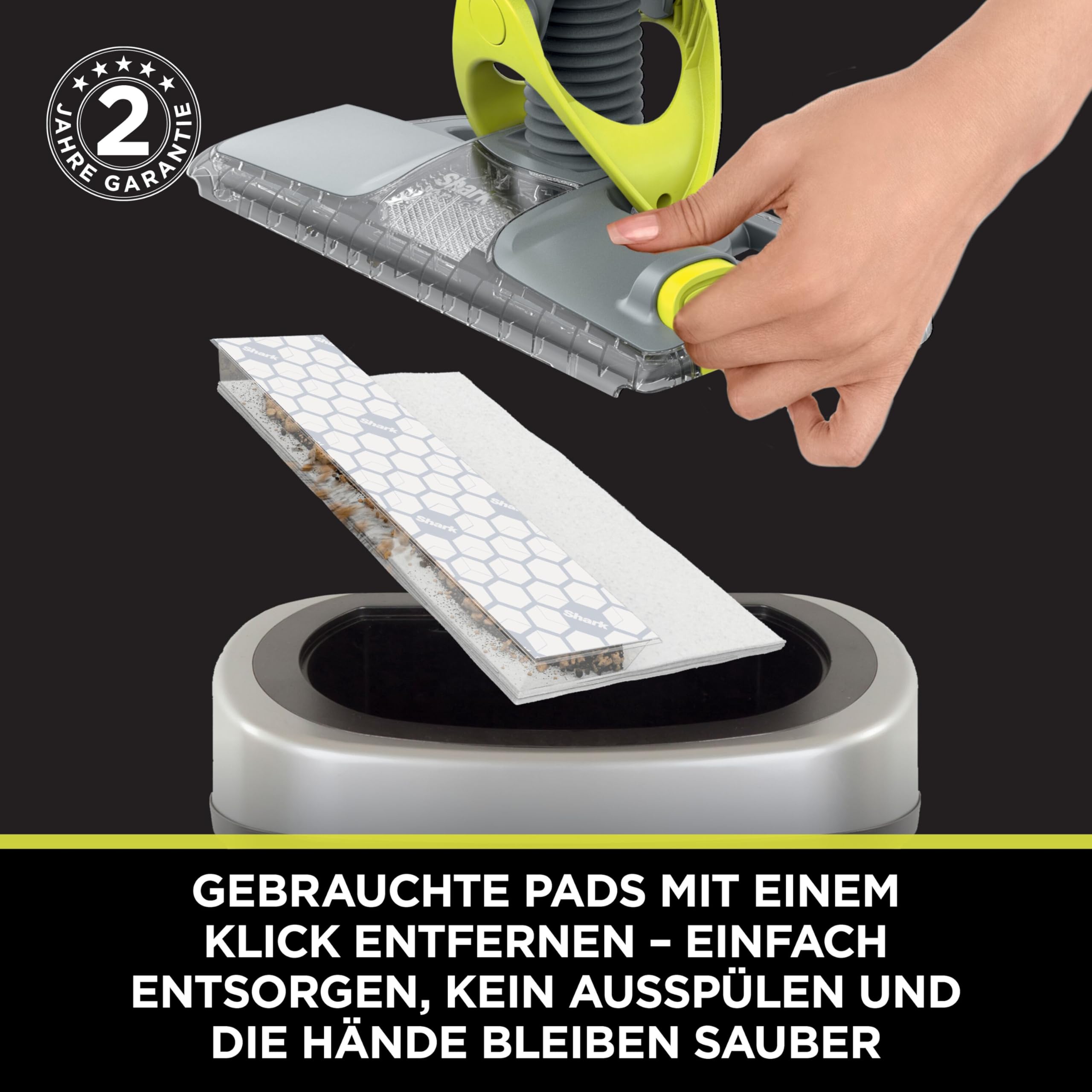 Shark VacMop Akku-Staubsauger und Wischer mit Sprühfunktion für Hartböden
