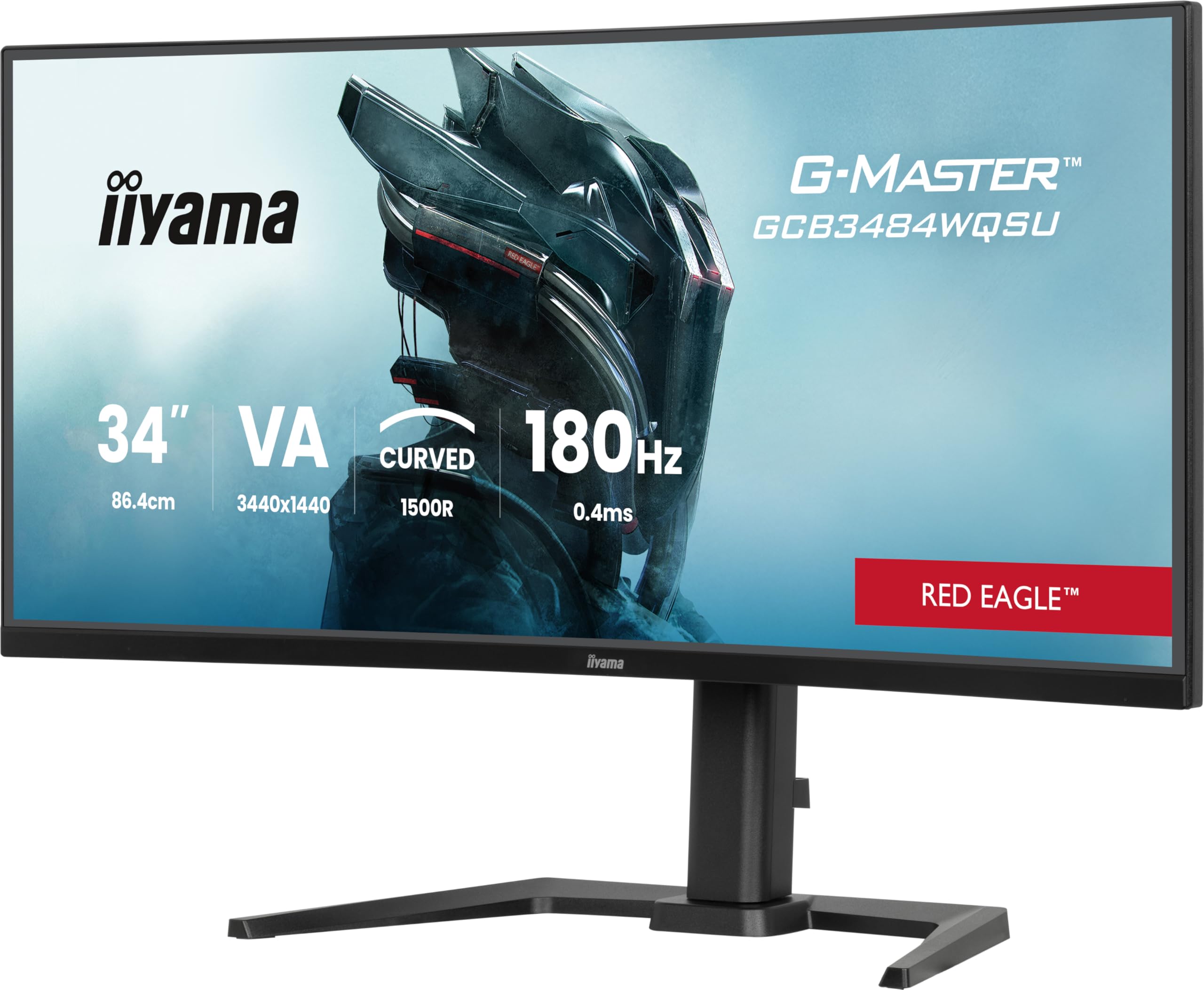 iiyama G-Master Red Eagle GCB3484WQSU-B1 Curved 1500R 86.4cm LED Gaming Monitor