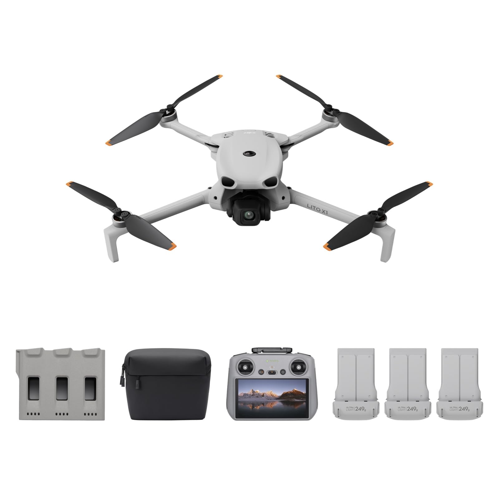 DJI Lito X1 Fly More Combo mit DJI RC 2, 4K Kameradrohne für Einsteiger
