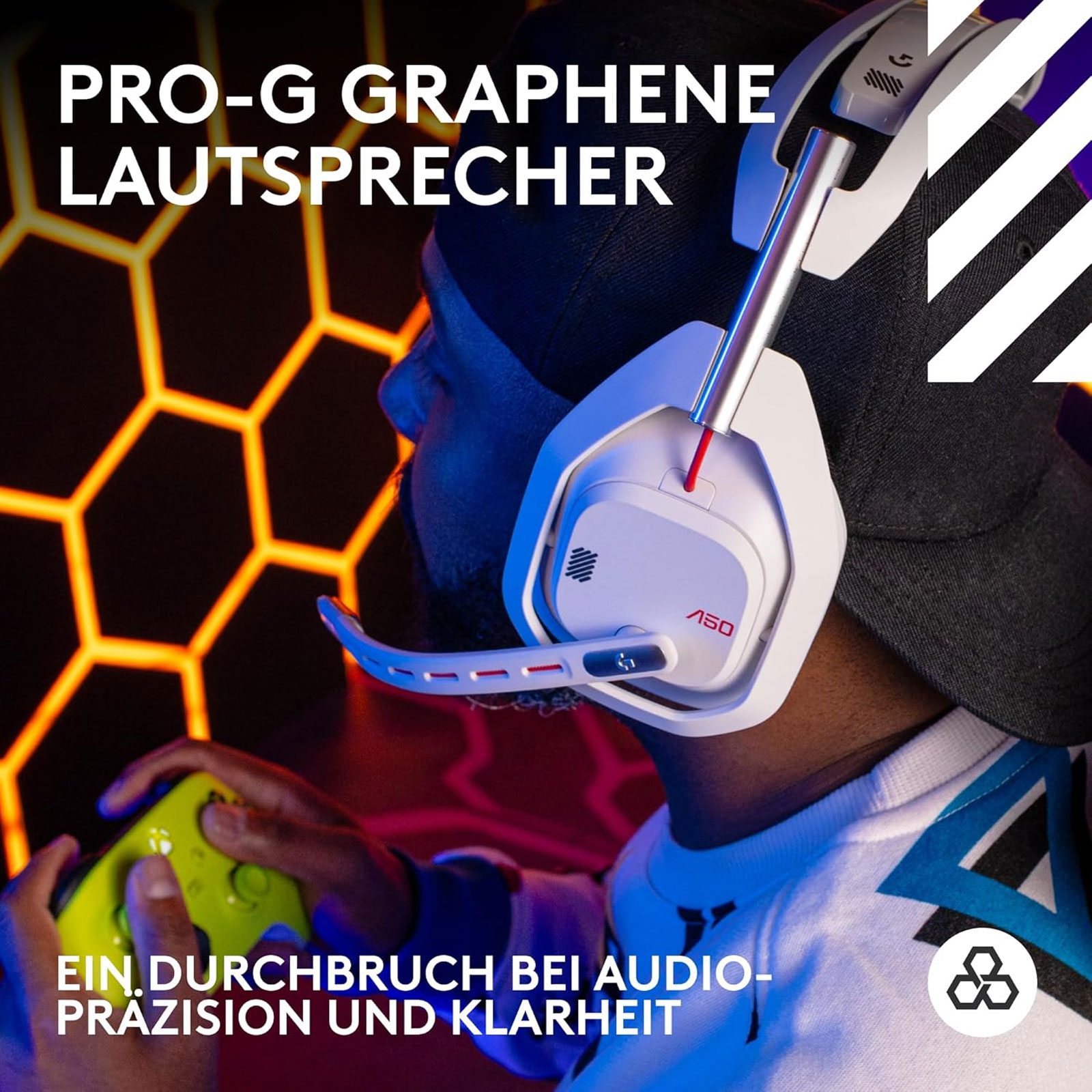 Logitech Astro A50 Lightspeed Wireless Gaming Headset, Weiß