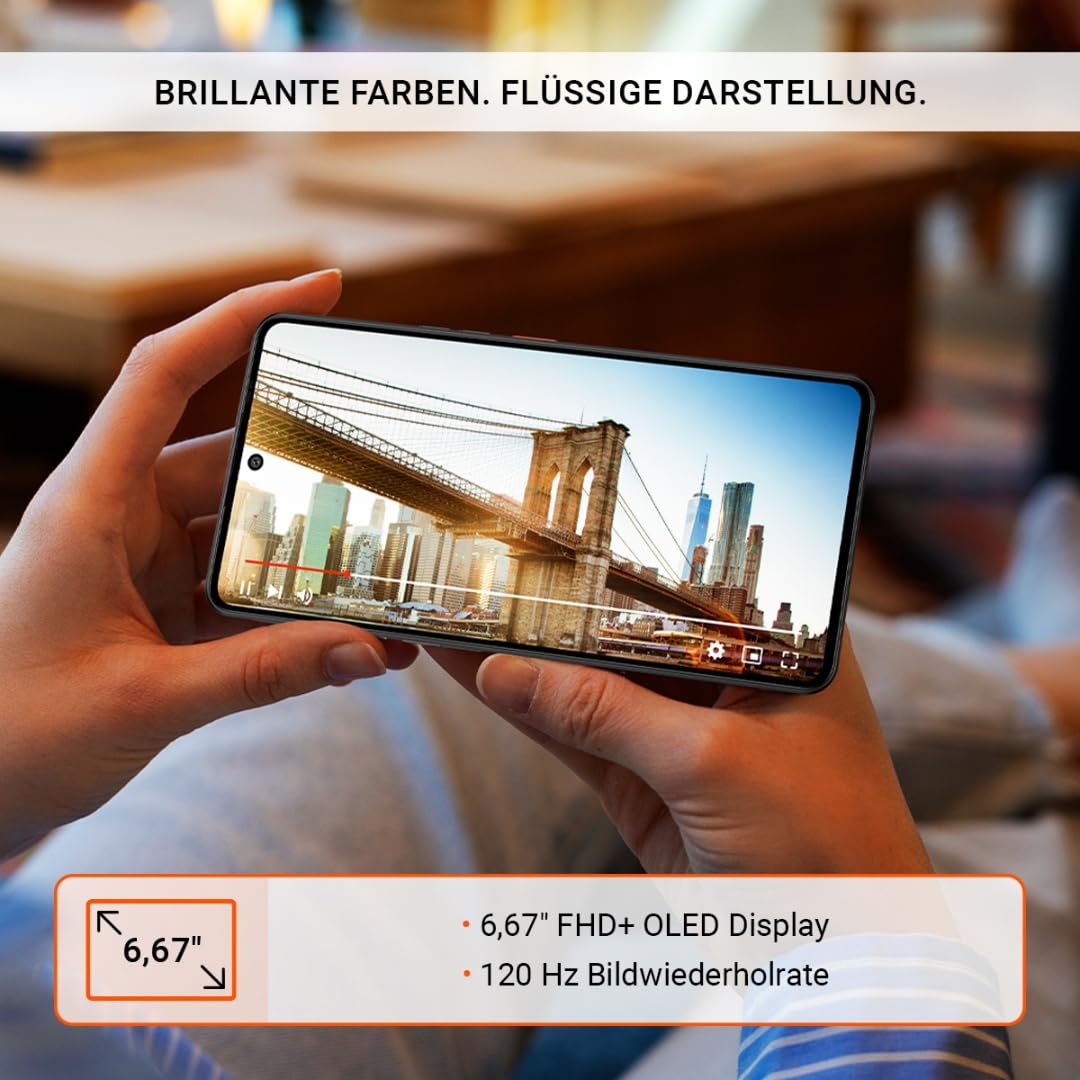 Gigaset GS6 Smartphone – 128GB+8GB RAM - 6,67" FHD+ OLED-Display mit 120Hz