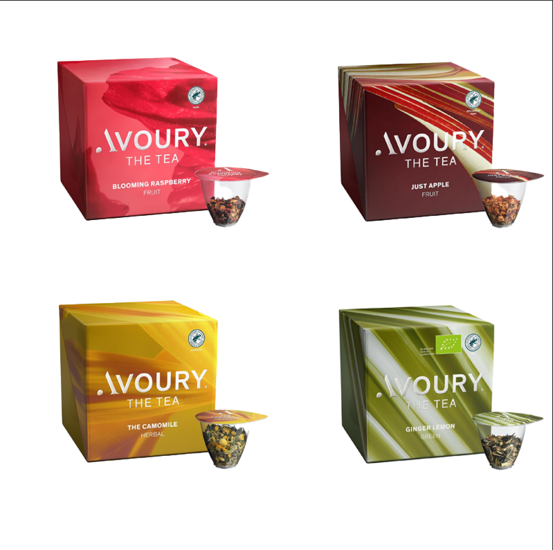 Avoury 6000833 One Grey/Black Teemaschine inklusive Tee-Starterset