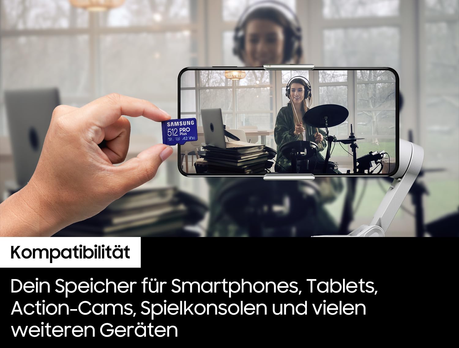 Samsung PRO Plus microSD-Karte + SD-Adapter, 256 GB