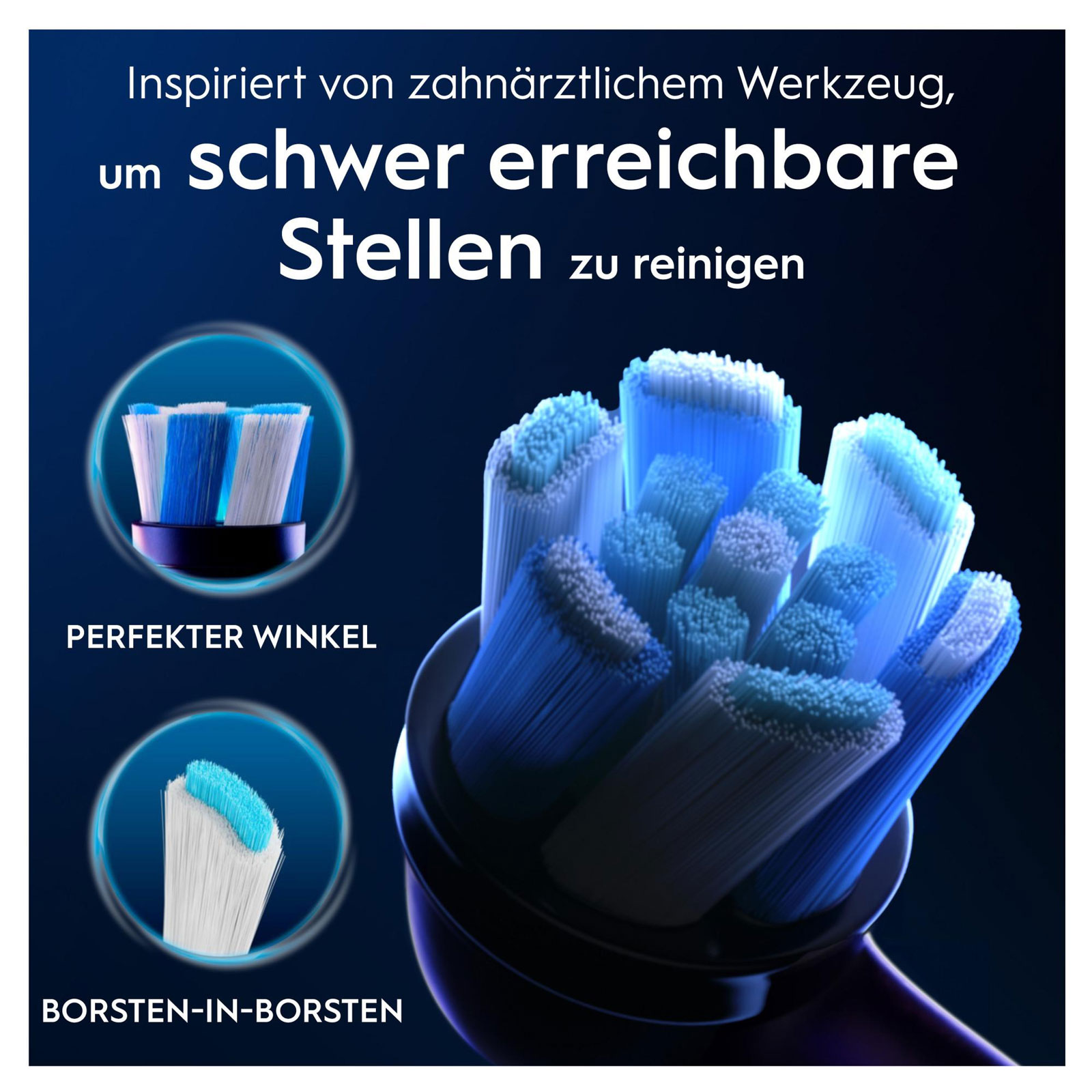 Oral-B iO Sanfte Reinigung, Original Aufsteckbürsten, Schwarz, 4er (passend für die Oral-B iO elektrische Zahnbürste)