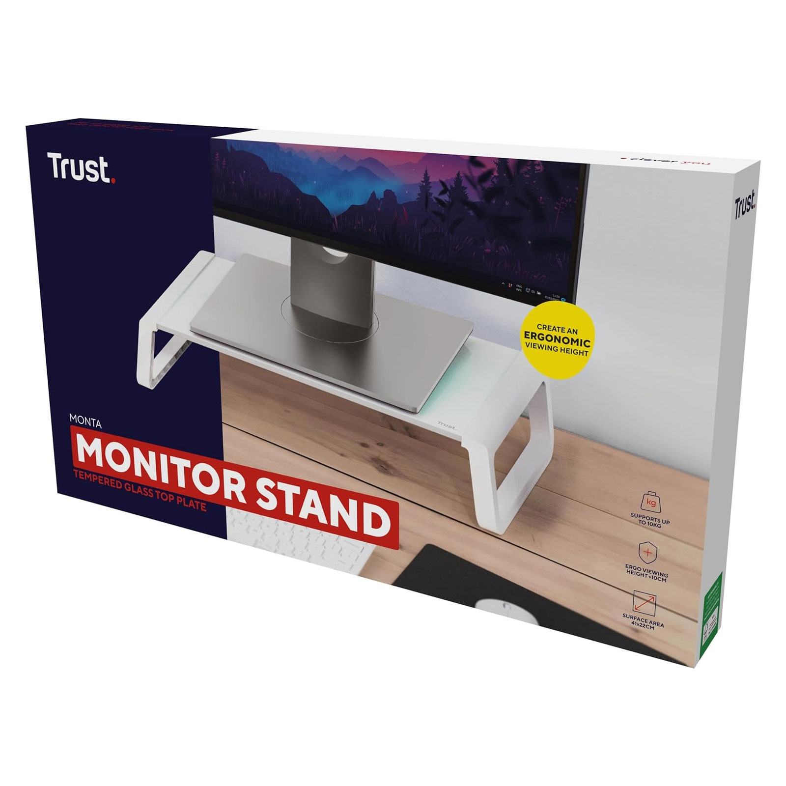 Trust Monta Bildschirmhalterung aus Hartglas