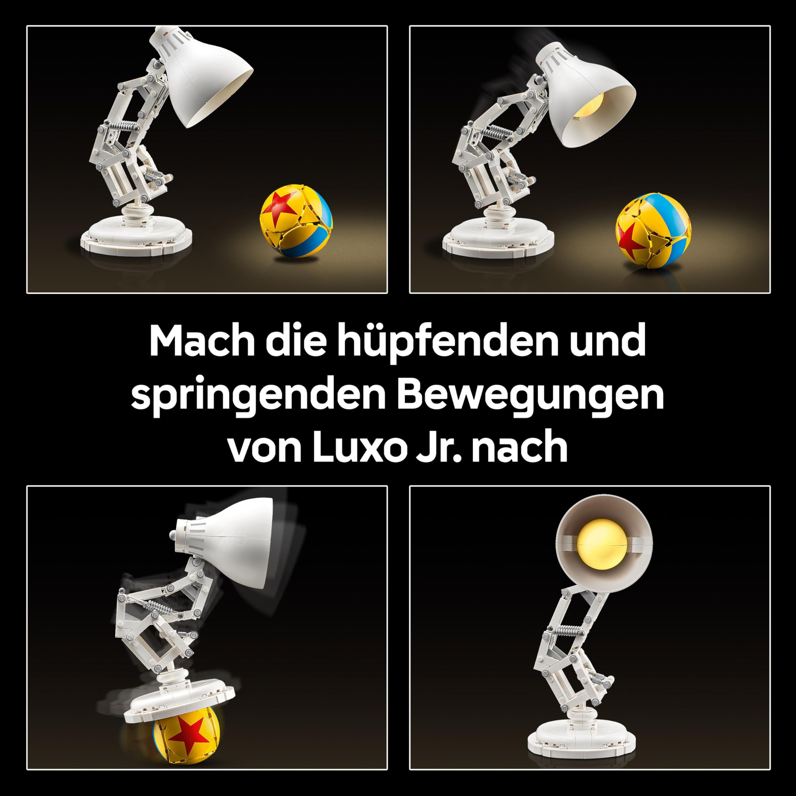 LEGO Ideas | Disney Pixar Set - Spielset mit Schreibtischlampe zum Bauen 21357