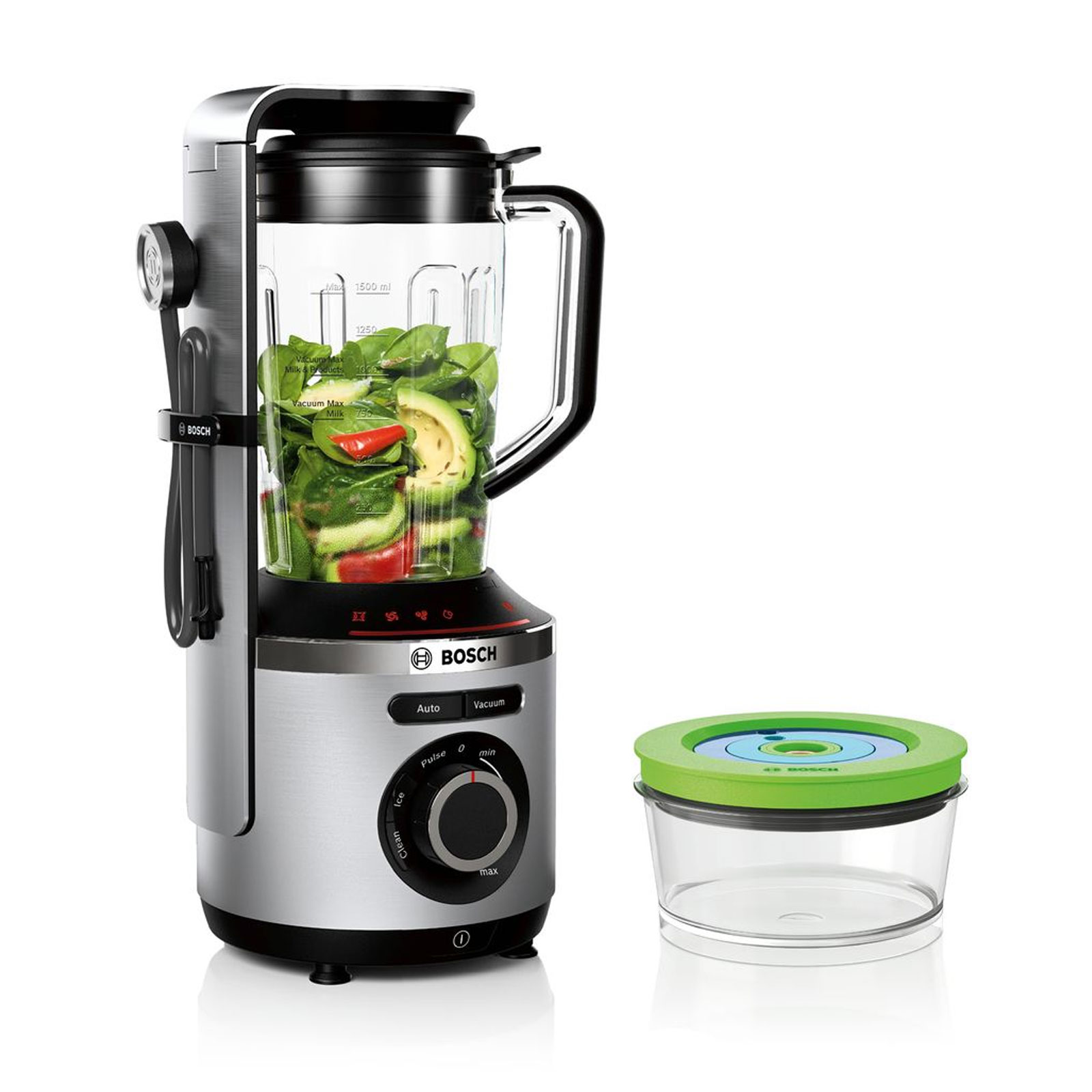 Bosch MMBV622M Vakuum-Mixer silber Bosch MMBV622M Vakuum-Mixer silber