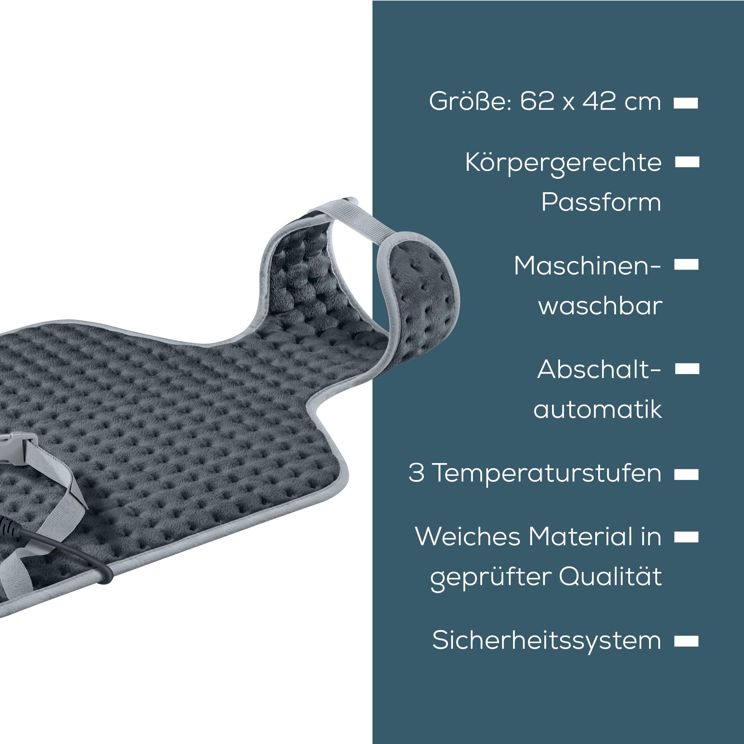 Beurer HK 64 Grey Heizkissen für Rücken & Nacken