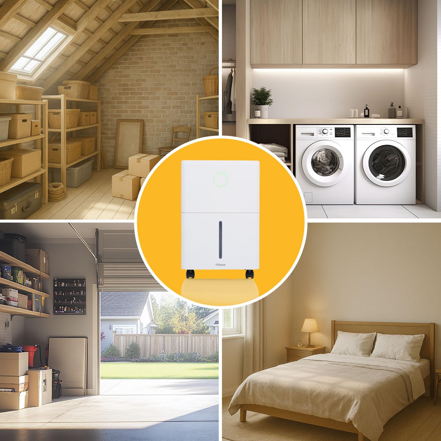 Tristar Luftentfeuchter - 6L pro Tag - Abnehmbarer 1,7L Wassertank