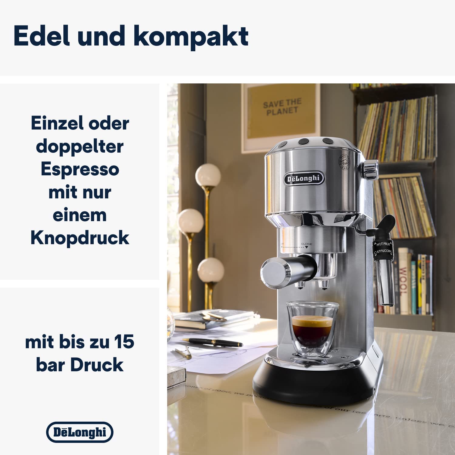 De'Longhi Dedica Style EC 685 Espresso Siebträgermaschine