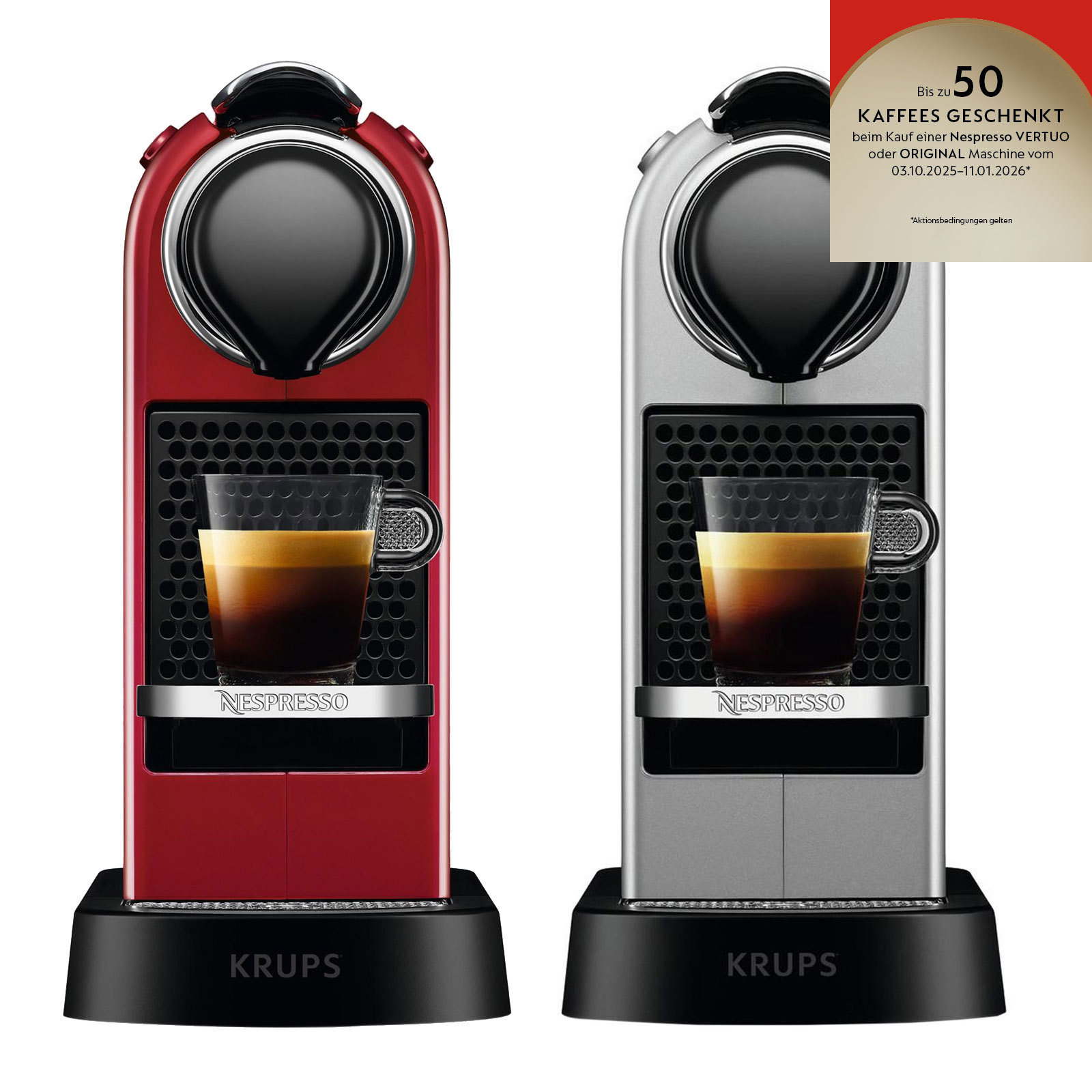 Krups XN 741B Nespresso CitiZ Silber Krups XN 741B Nespresso CitiZ Silber
