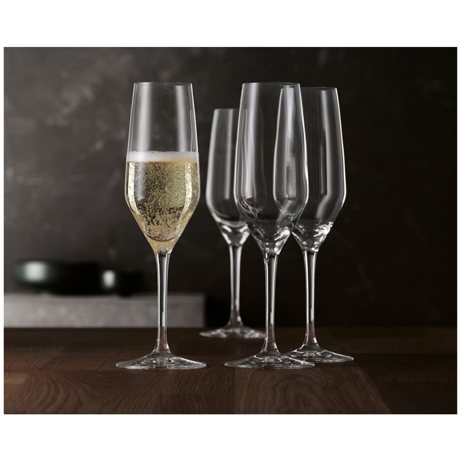 Spiegelau  4-tlg. Champagnerflöten-Set, Kristallglas, 240 ml, Style, 4670187