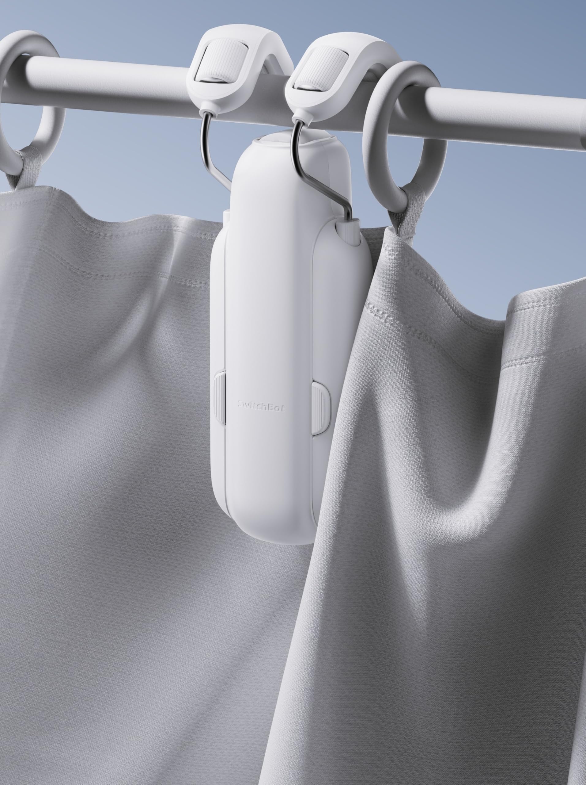 SwitchBot Smart Curtain 3 Rod, Automatischer Vorhangöffner weiß