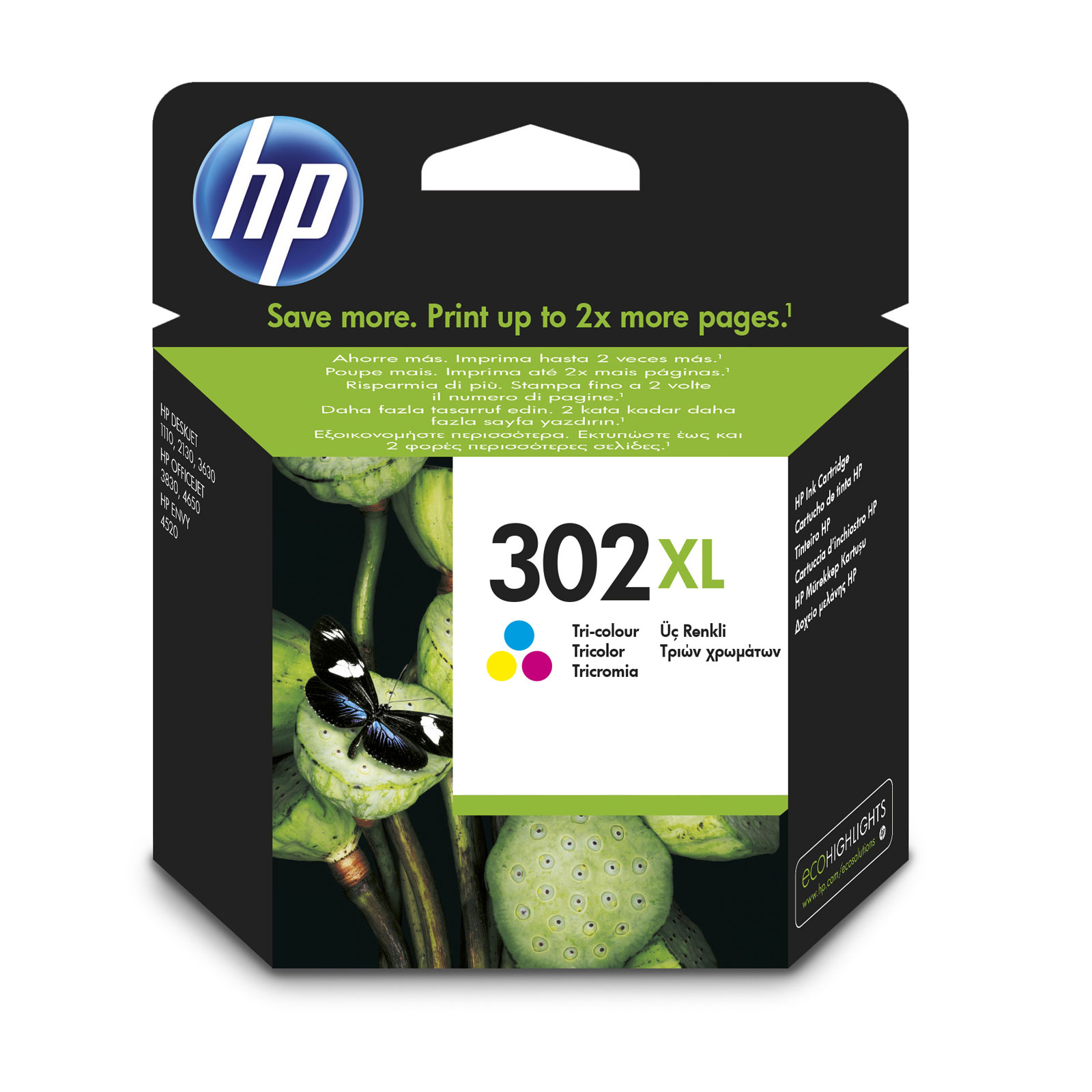 HP 302 XL cyan/magenta/gelb (F6U67AE) Druckerpatrone