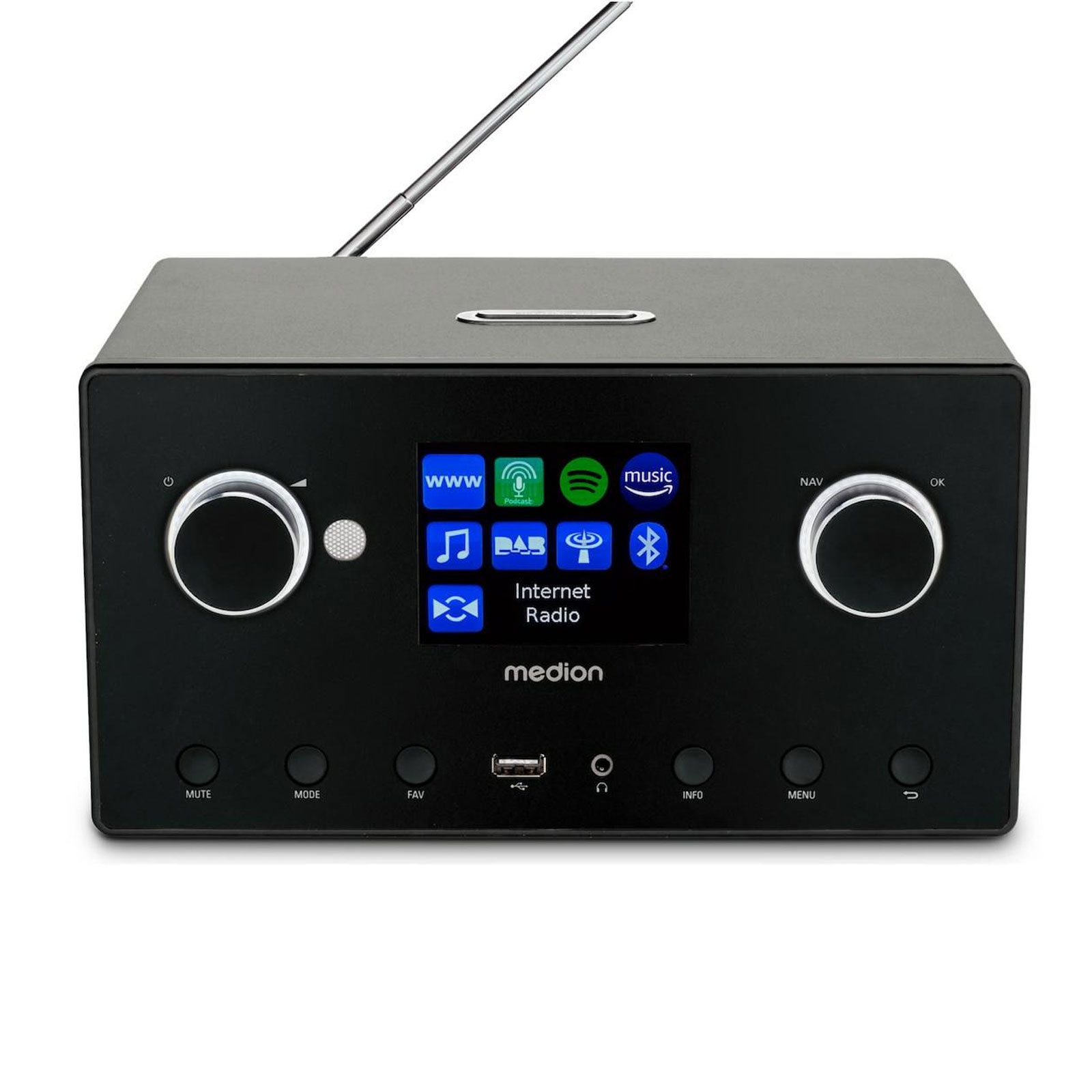 Medion Internetradios MD89295 2.1 graphit-silber