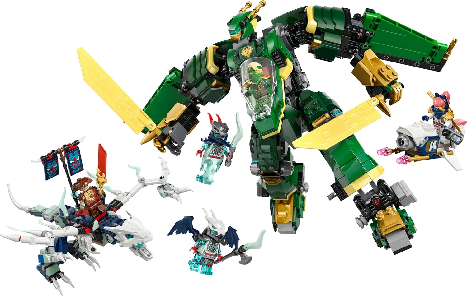 LEGO NINJAGO 2in1 Lloyds Jet-Mech - Spielzeug mit 5 Minifiguren 71845