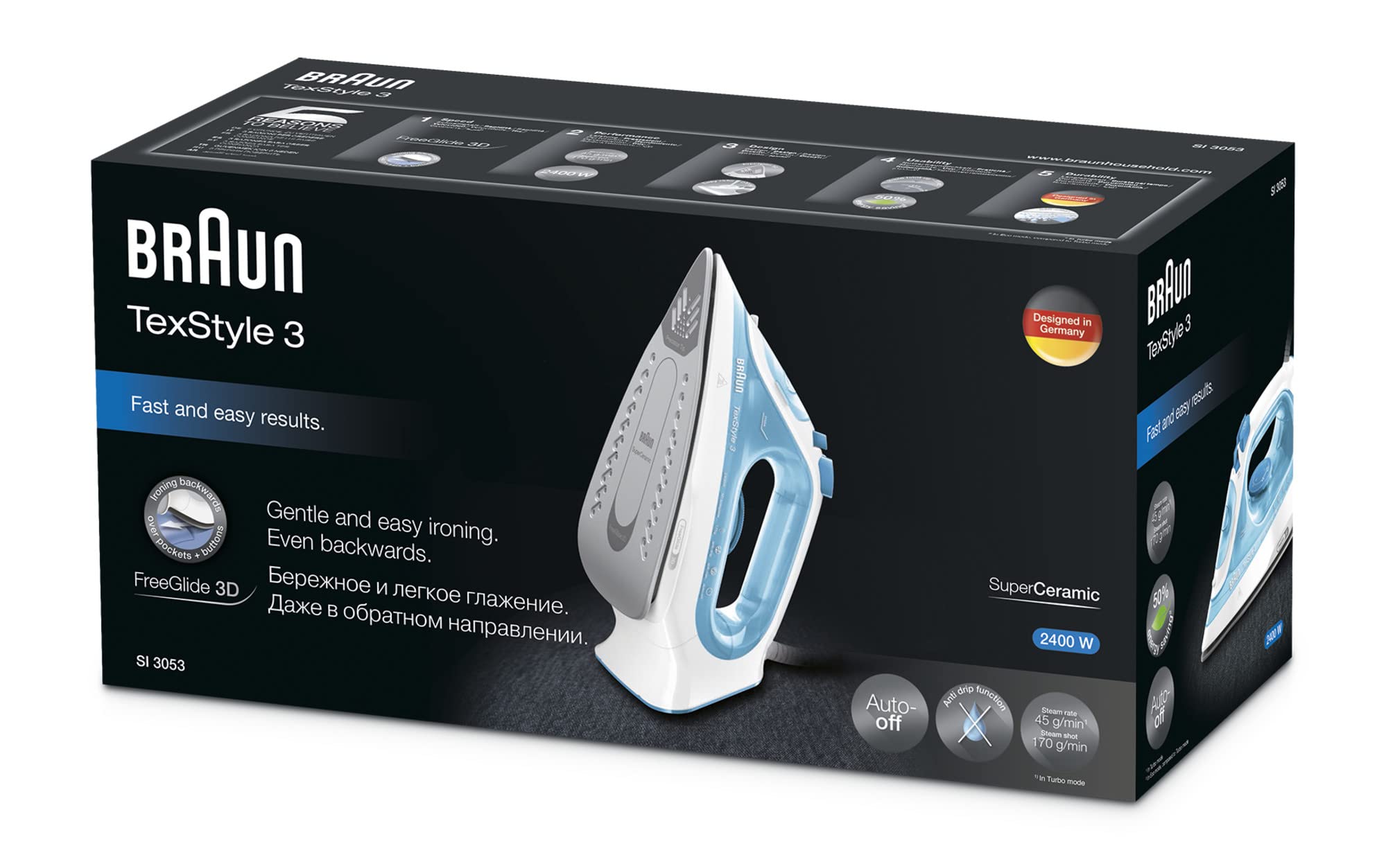 Braun TexStyle Dampfbügeleisen