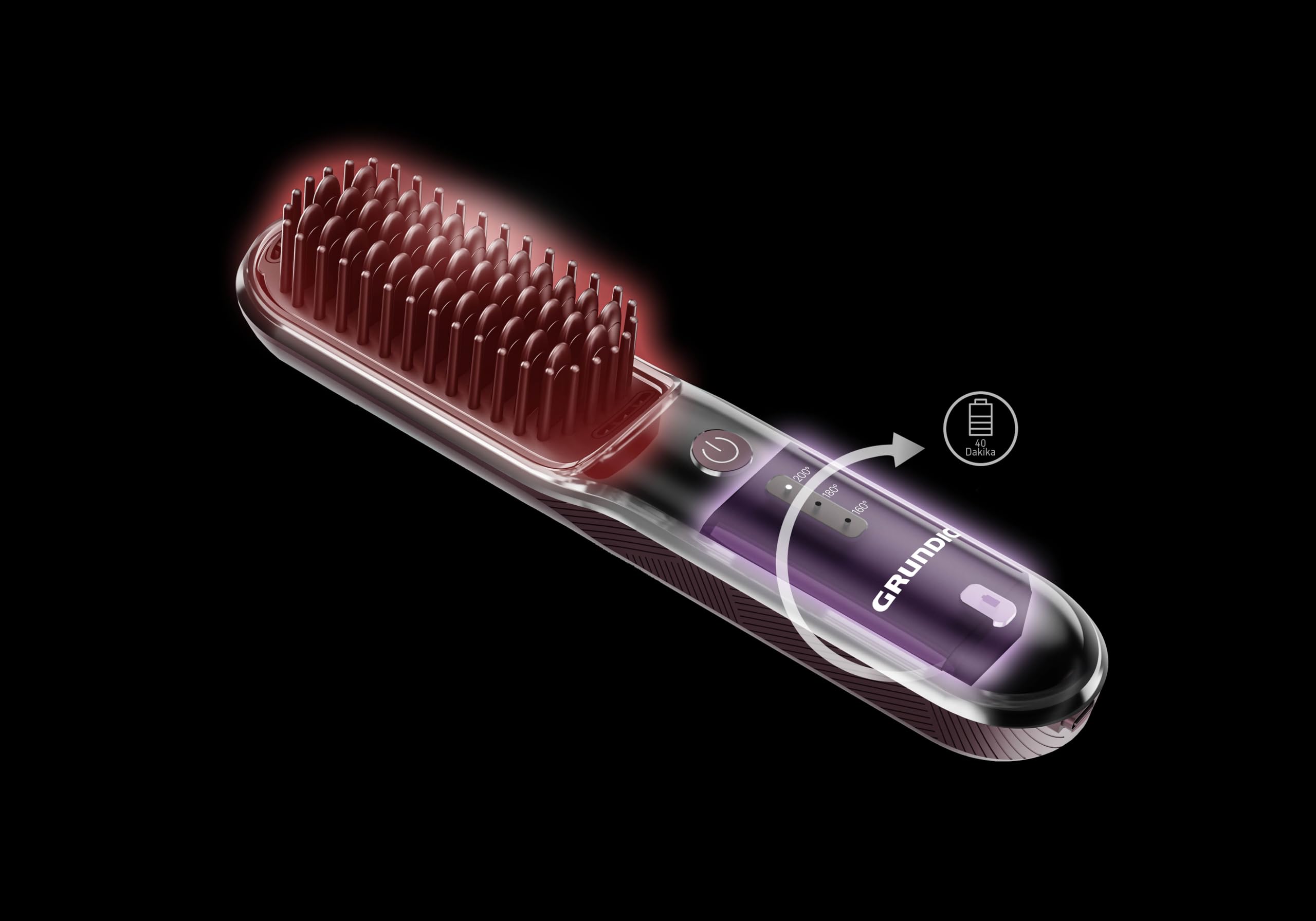 GRUNDIG HB 6450 kabellose Glättbürste Snapstyle