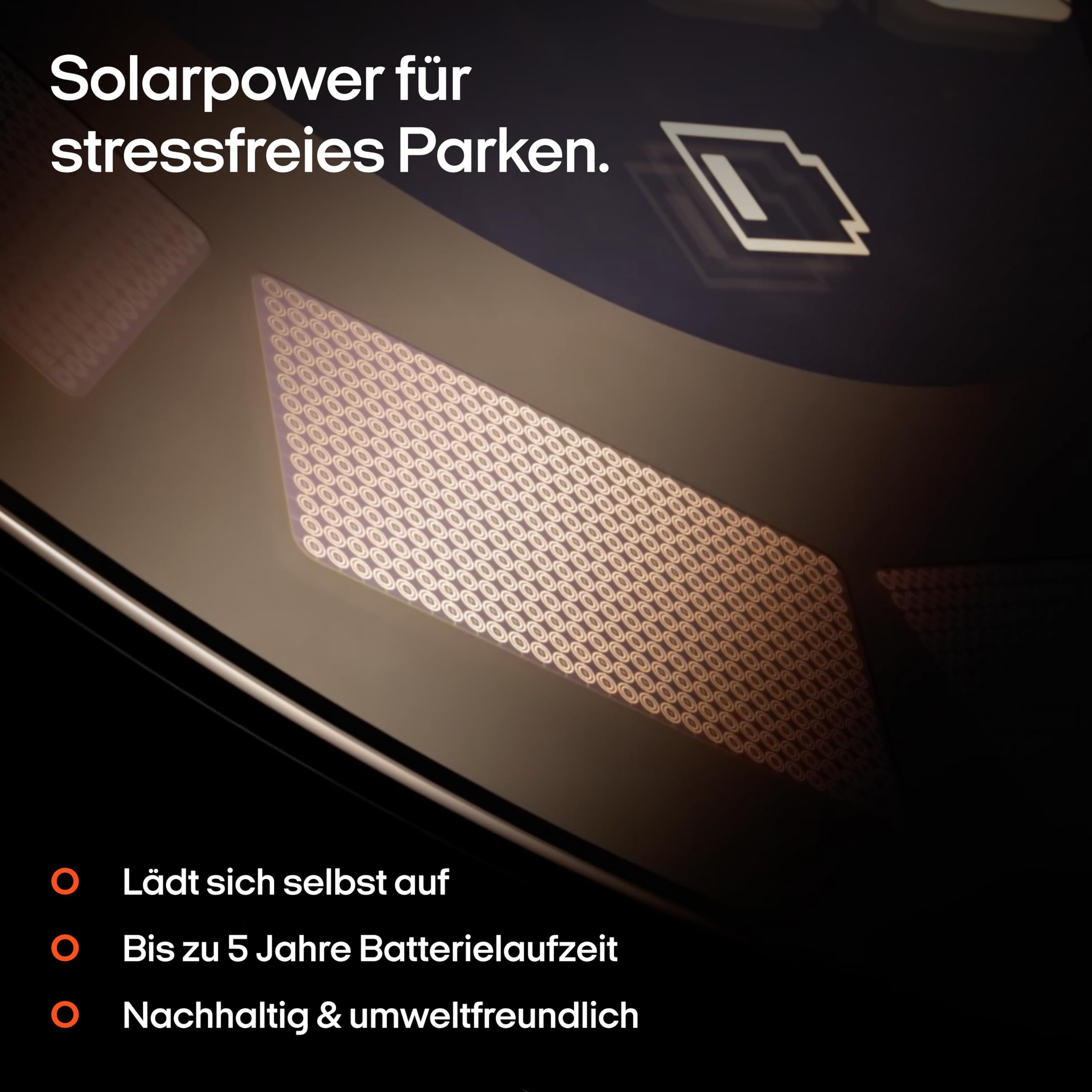 OOONO P-DISC 3 [New] - Elektronische Parkscheibe Solar mit Zulassung fürs Auto