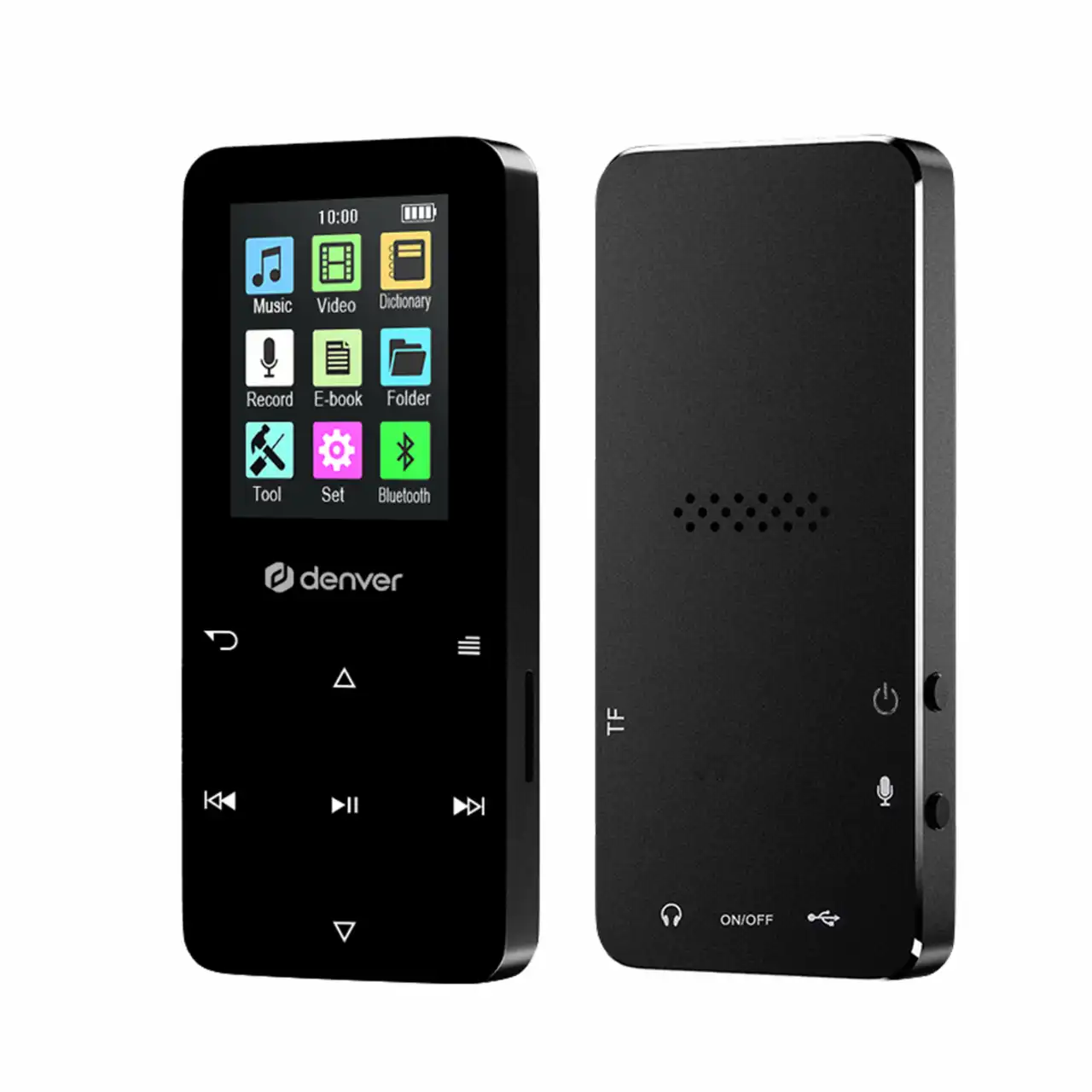 DENVER MP-1830 schwarz MP4-Player (Bluetooth, Micro SD-Karte)