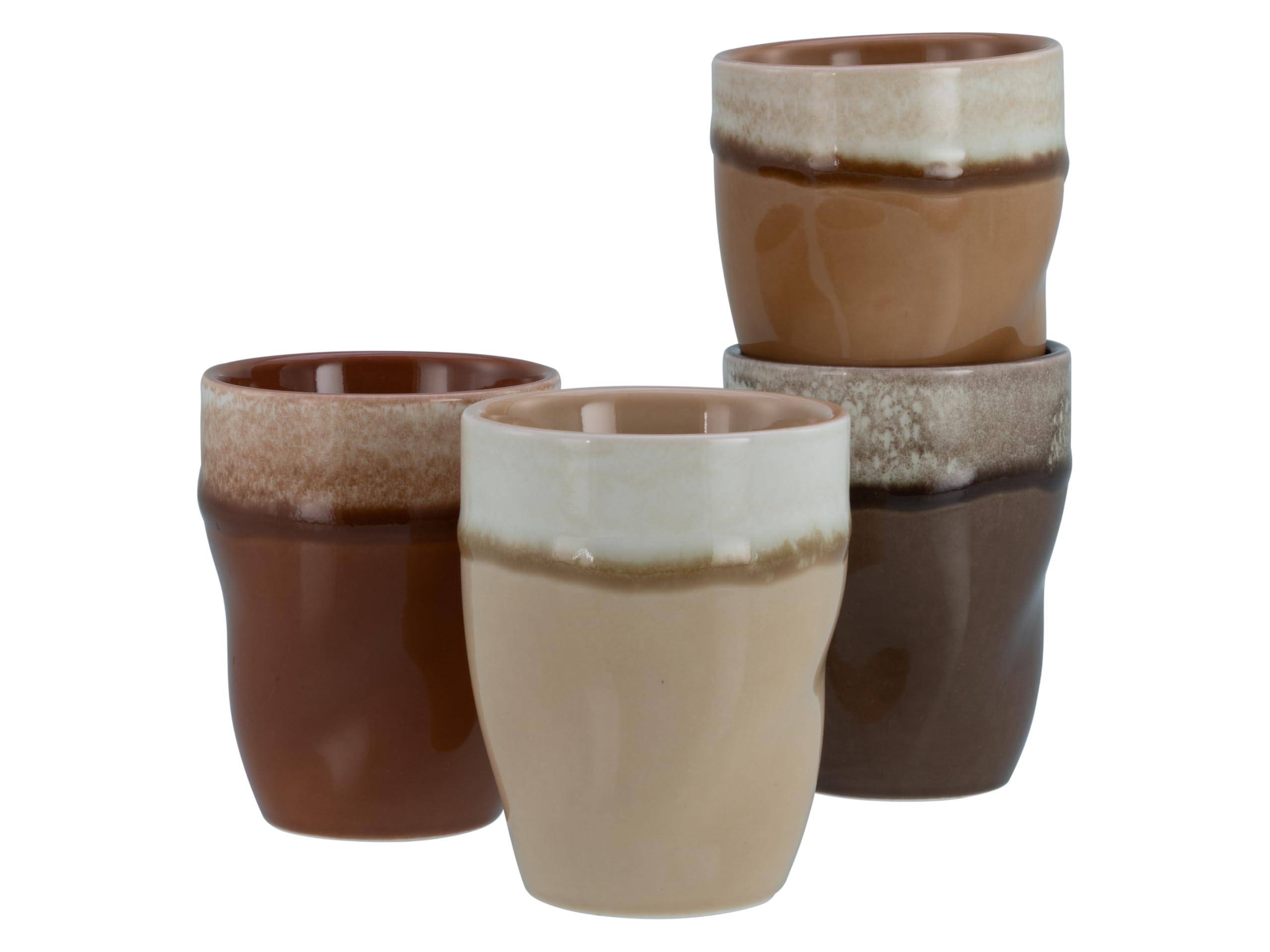 Creatable, 24738, Serie Squeezy Mocha Mousse, 4-teiliges Geschirrset für 4 Pers.