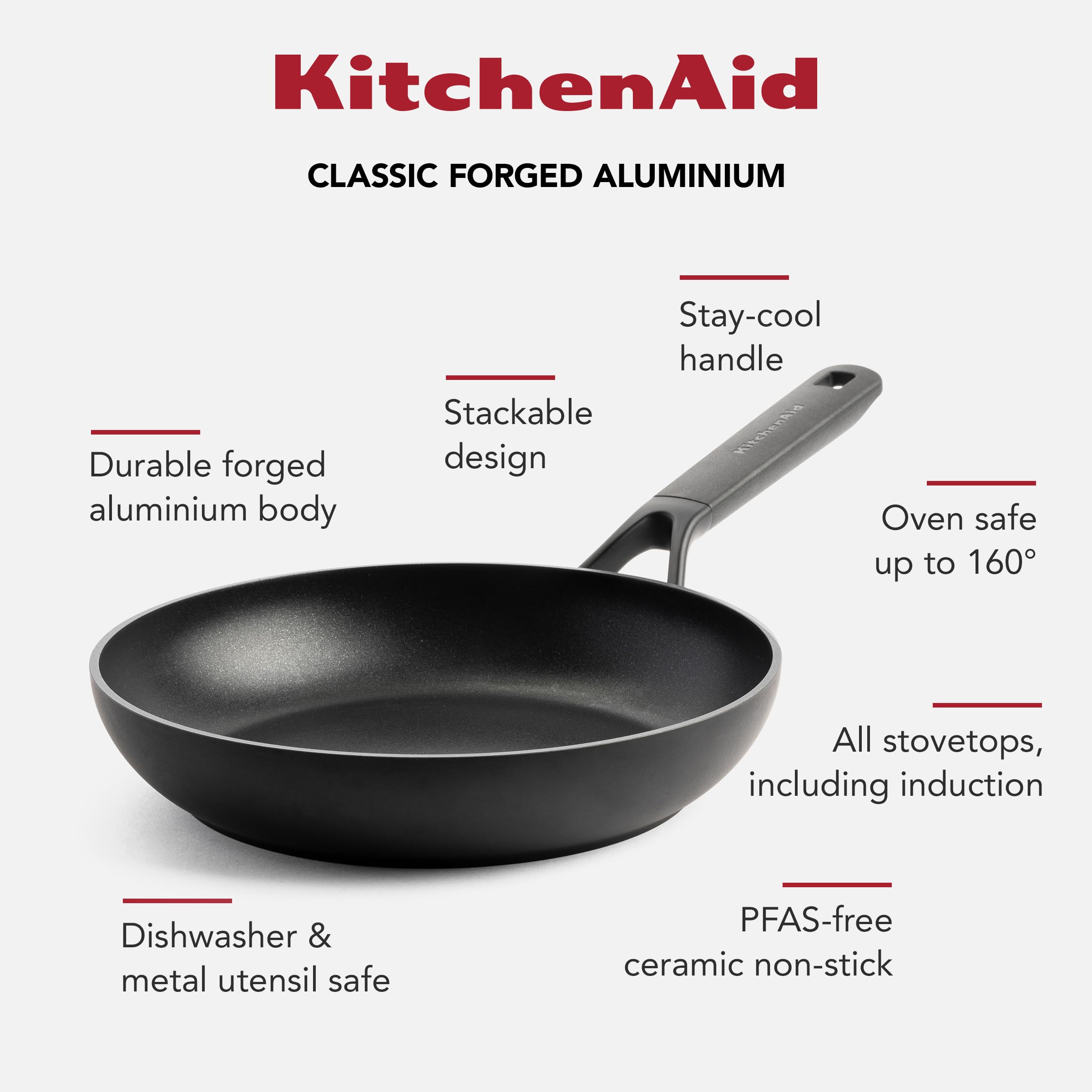 KitchenAid CC003292-001 Bratpfanne 24cm Schwarz