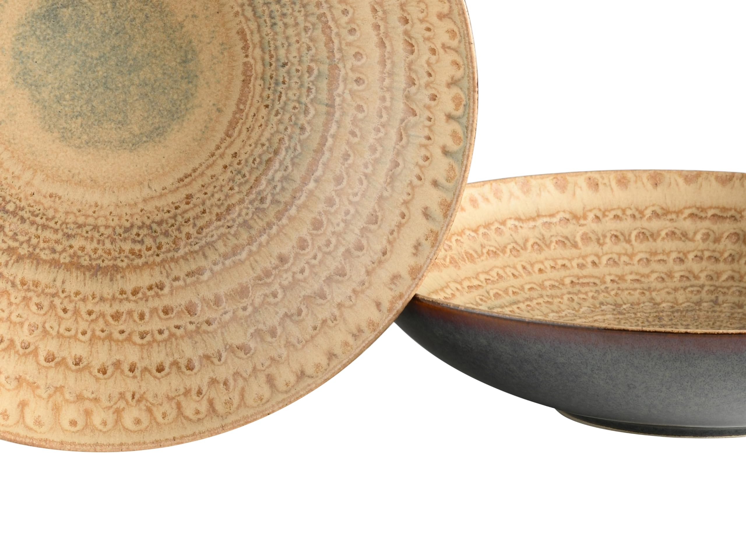 CreaTable, 24856, Serie Neapel Sand, 16-teiliges Geschirrset für 4 Personen